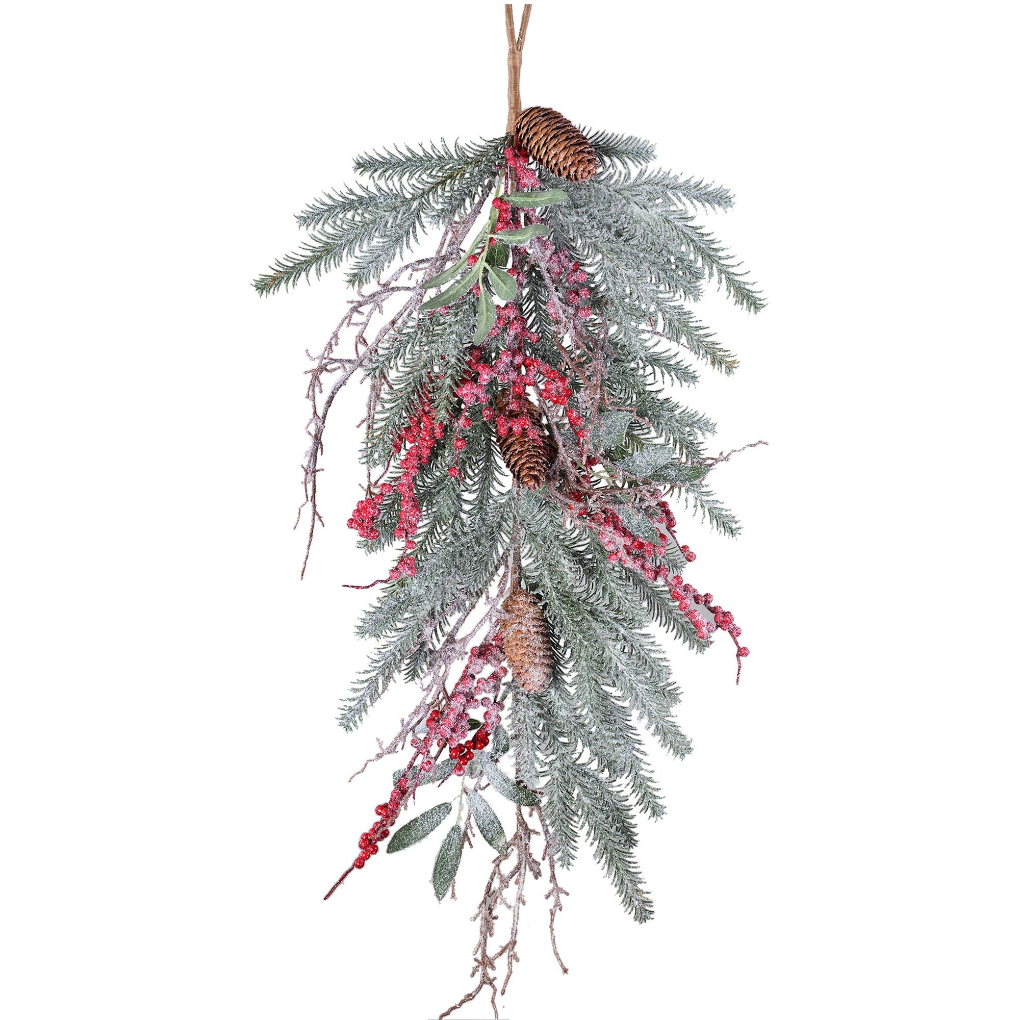 Harte Green PE hanging branch with berries Vert — Feuille artificielle — Feuille artificielle design premium | Häus