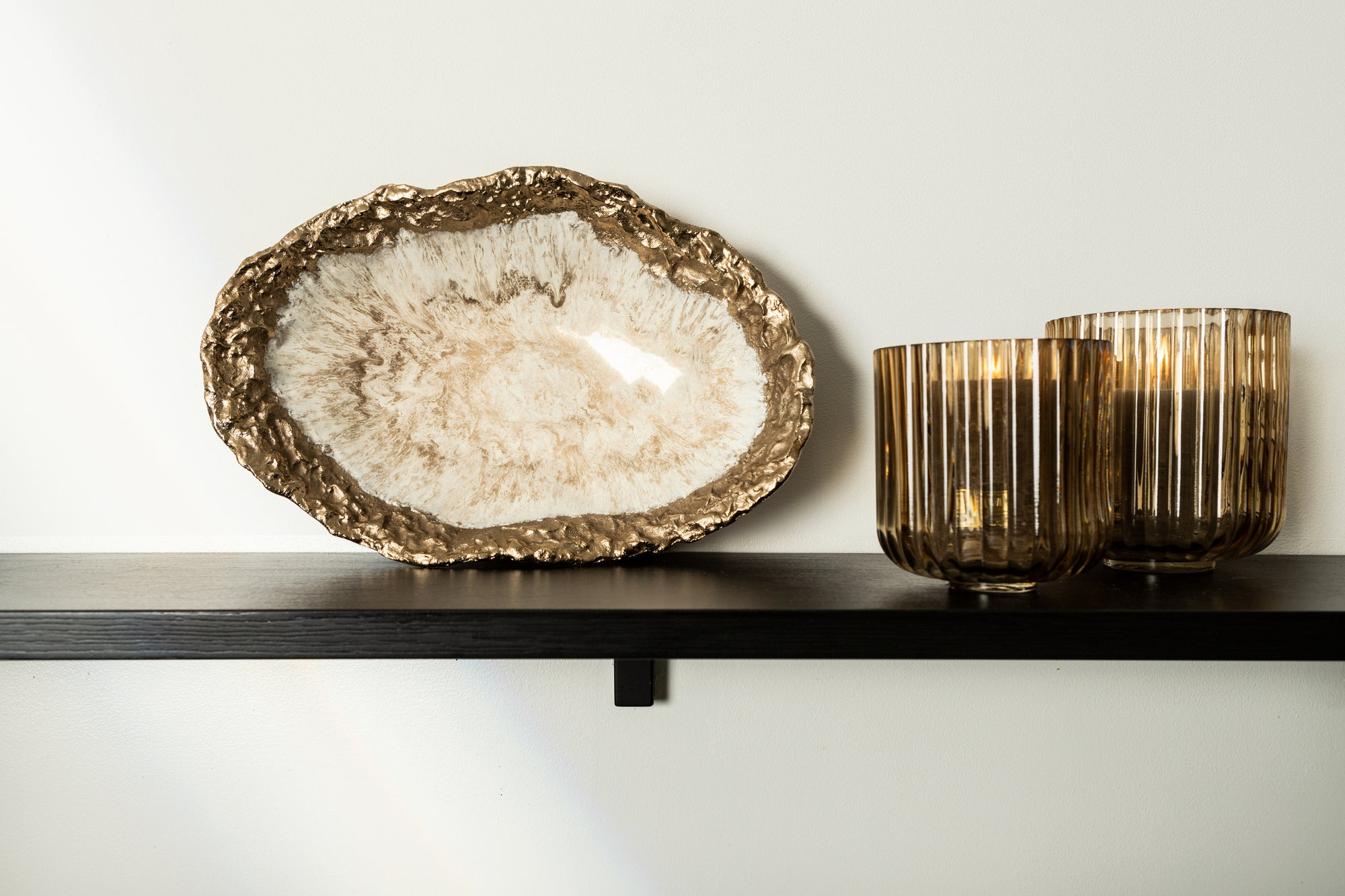 Nora Bougeoirs en verre - Or