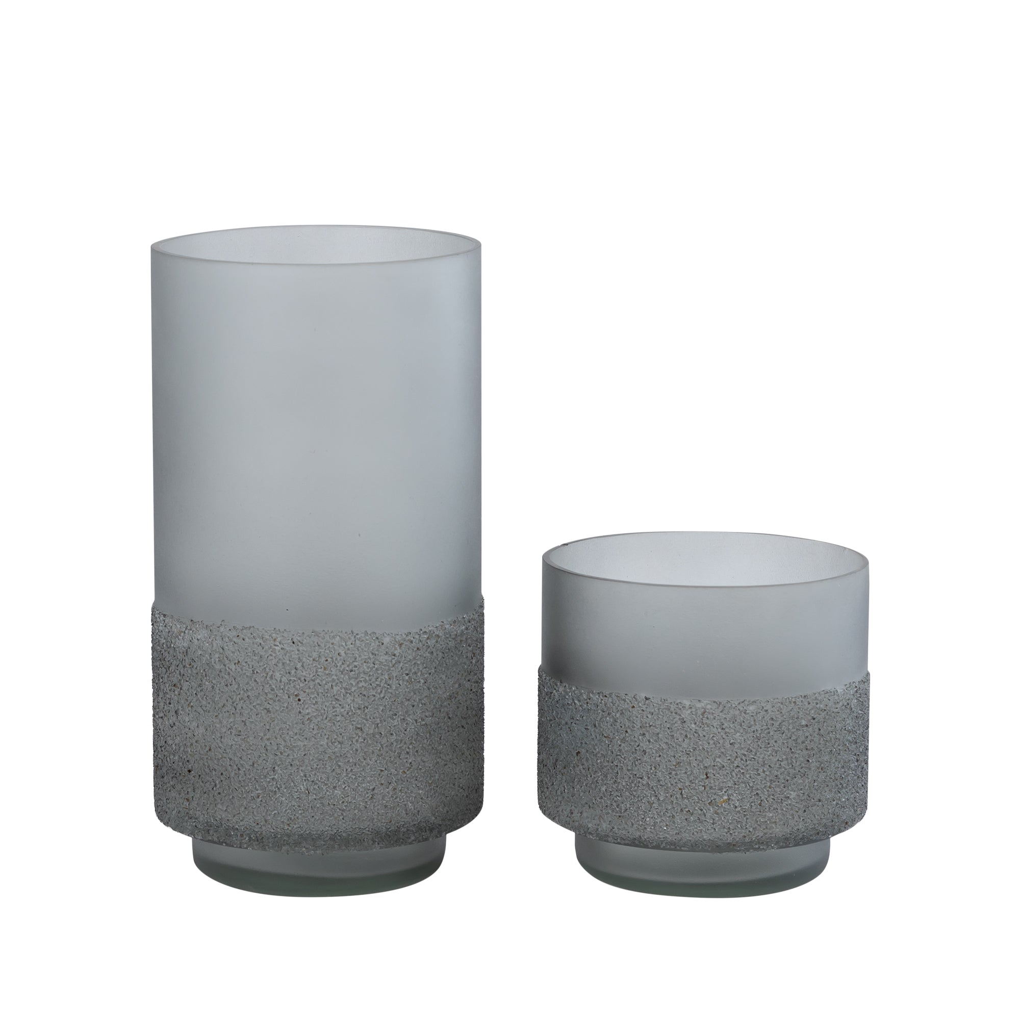 Miral Bougeoirs en verre - Gris