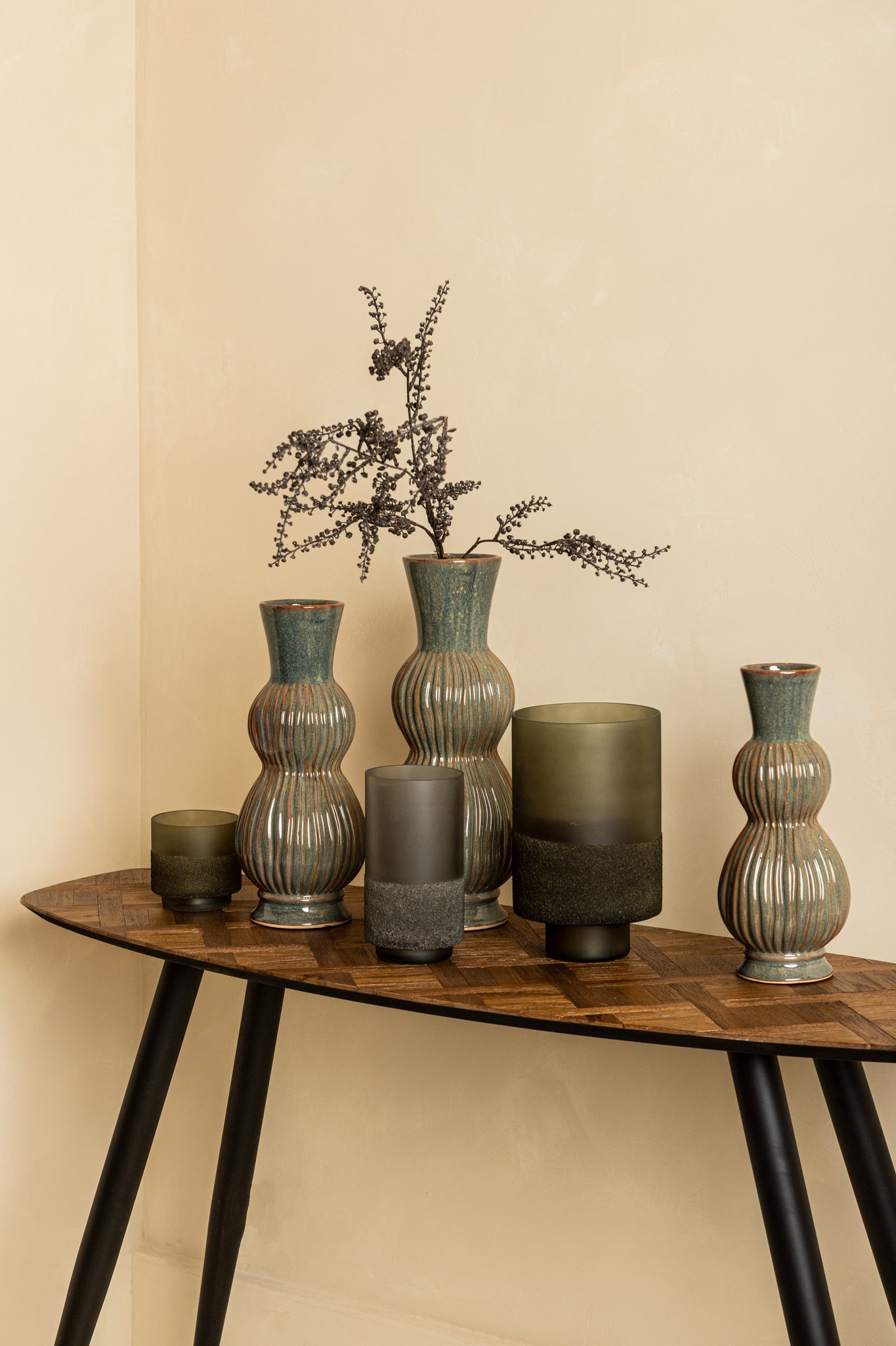 Miral Bougeoirs en verre - Vert