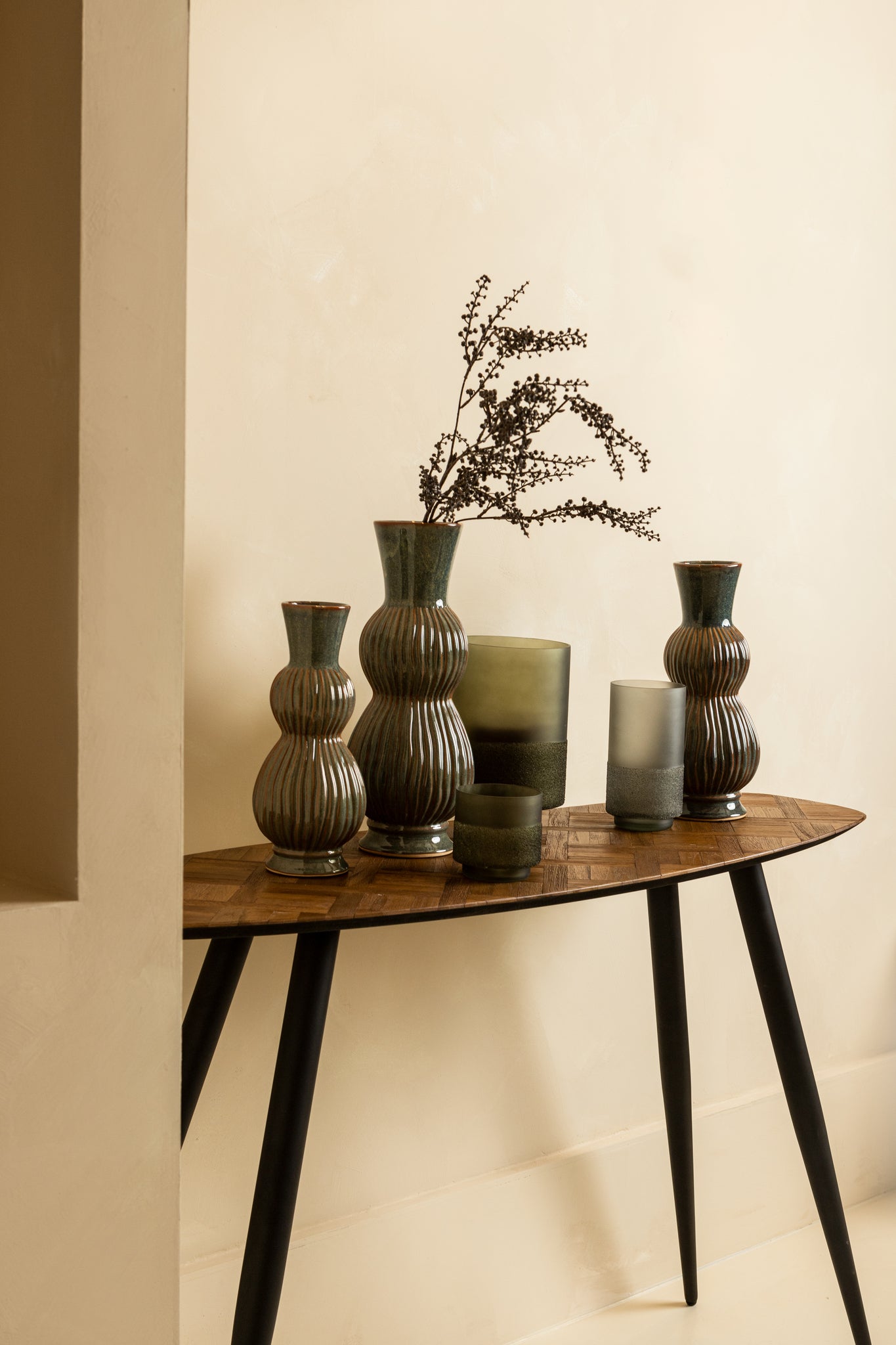 Miral Bougeoirs en verre - Vert