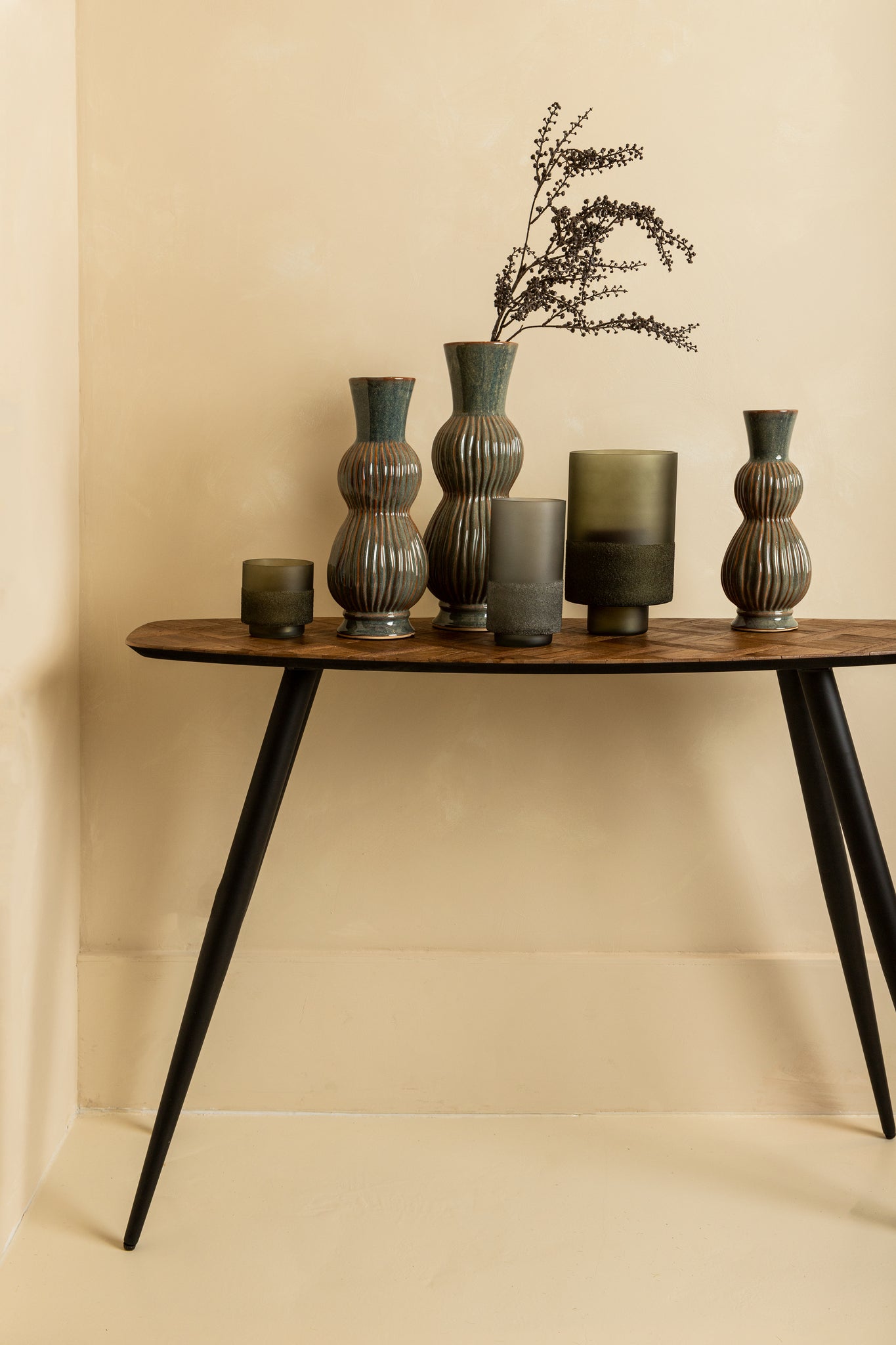 Miral Bougeoirs en verre - Vert