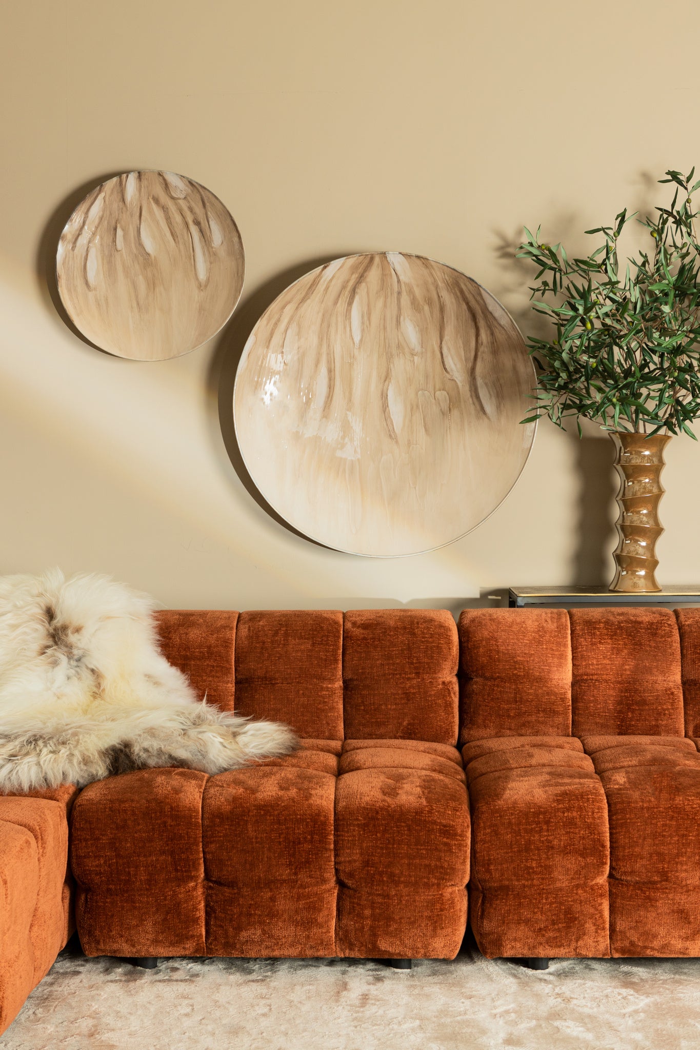 Jidde sofa berge 3032 rust fabric hocker - Photo 6