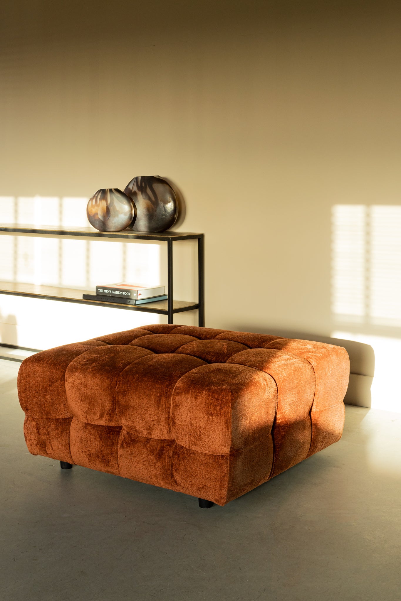 Jidde sofa berge 3032 rust fabric hocker - Photo 4