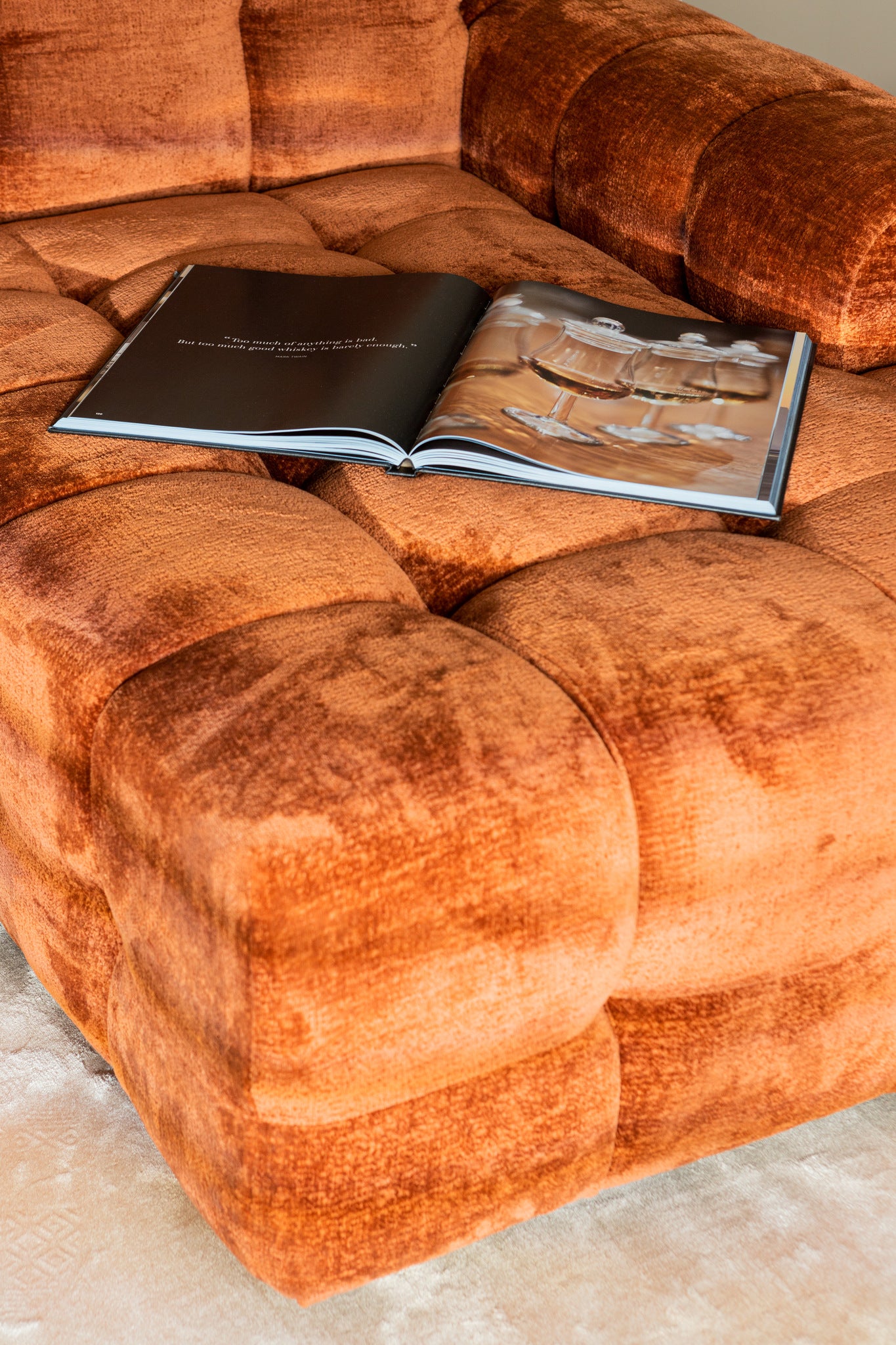 Jidde sofa berge 3032 rust fabric chaise longue ri - Photo 5