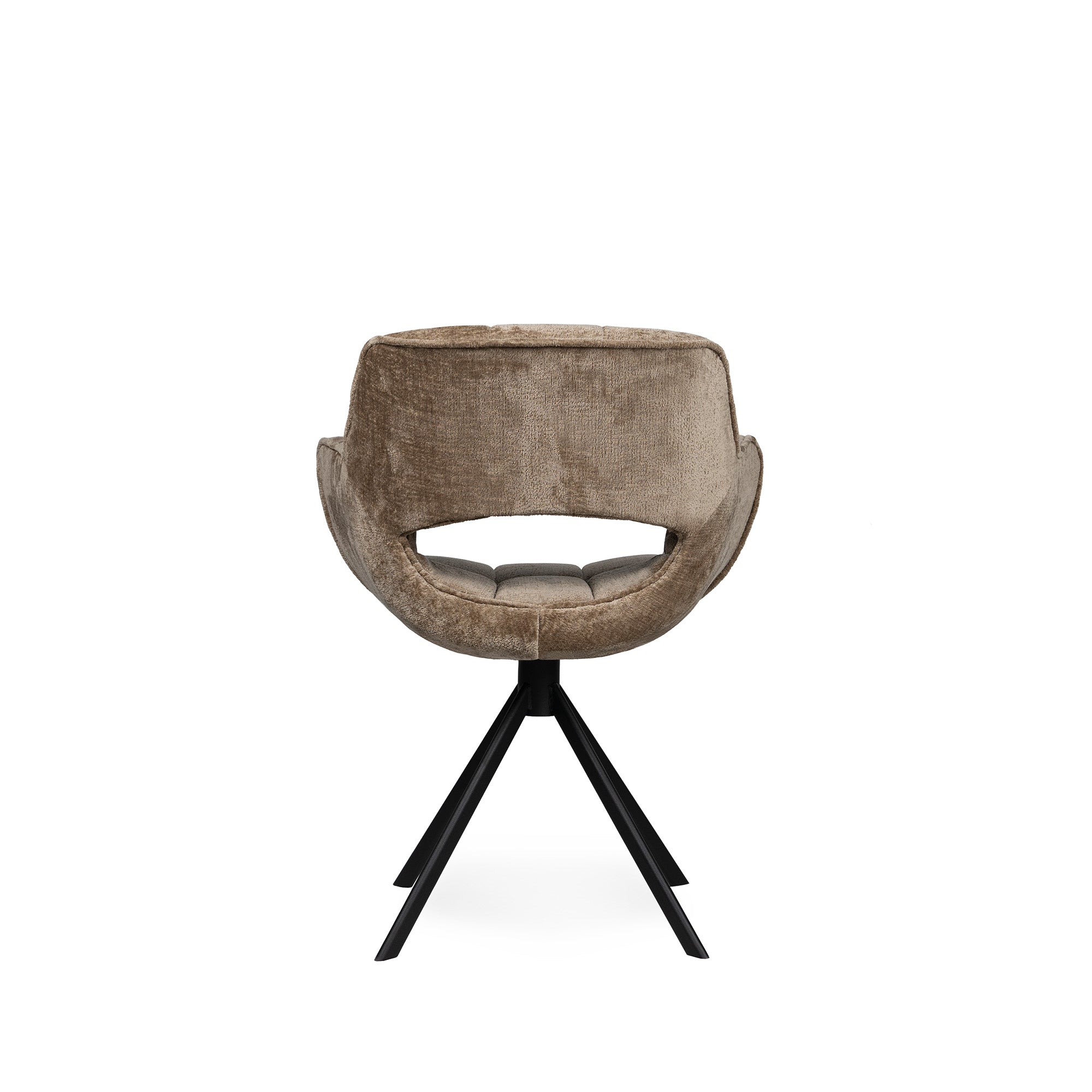 Link Dining chair beige fabric with metal legs - Photo 6