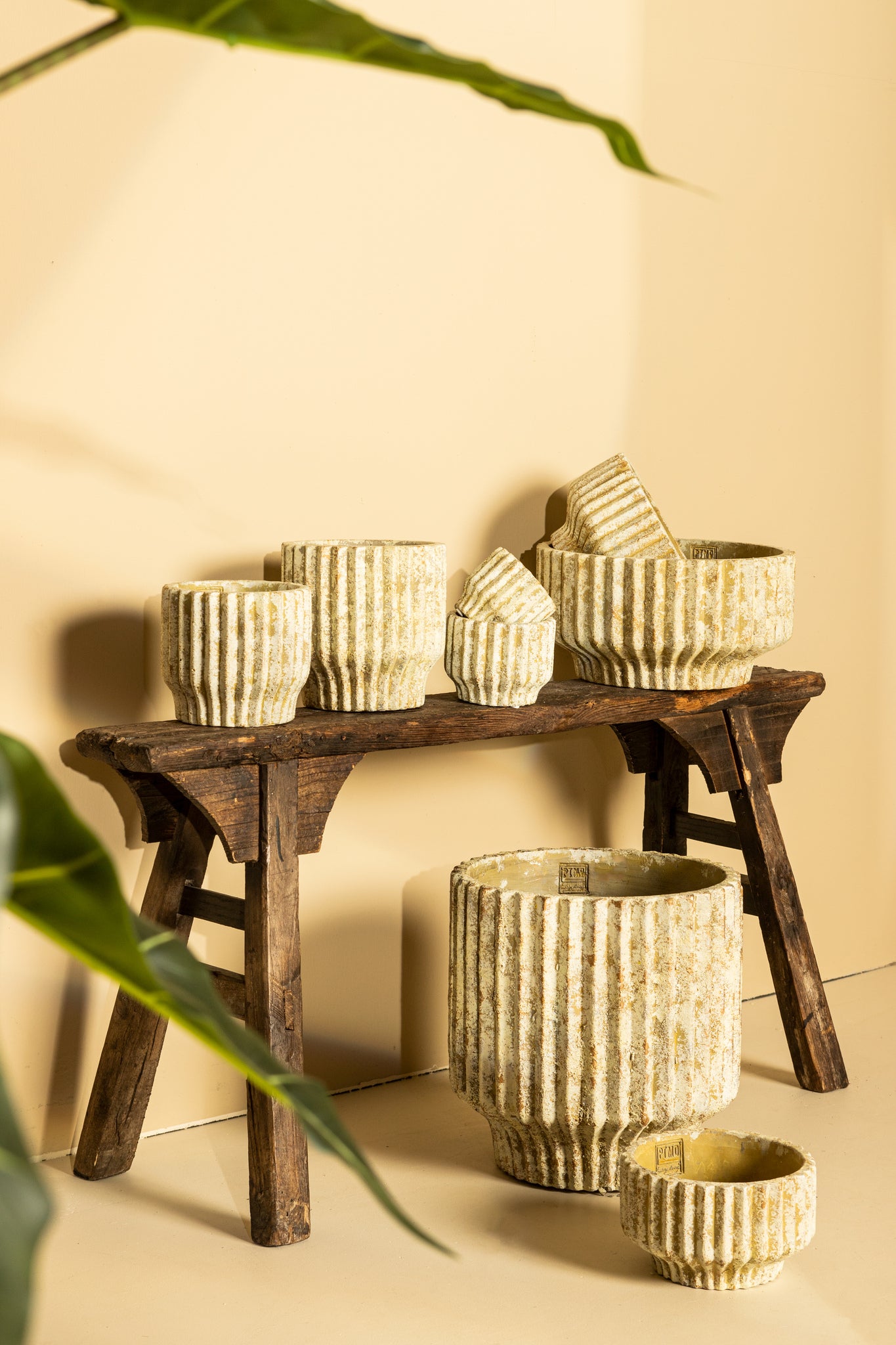 Gabriel Pot en ciment - Cream