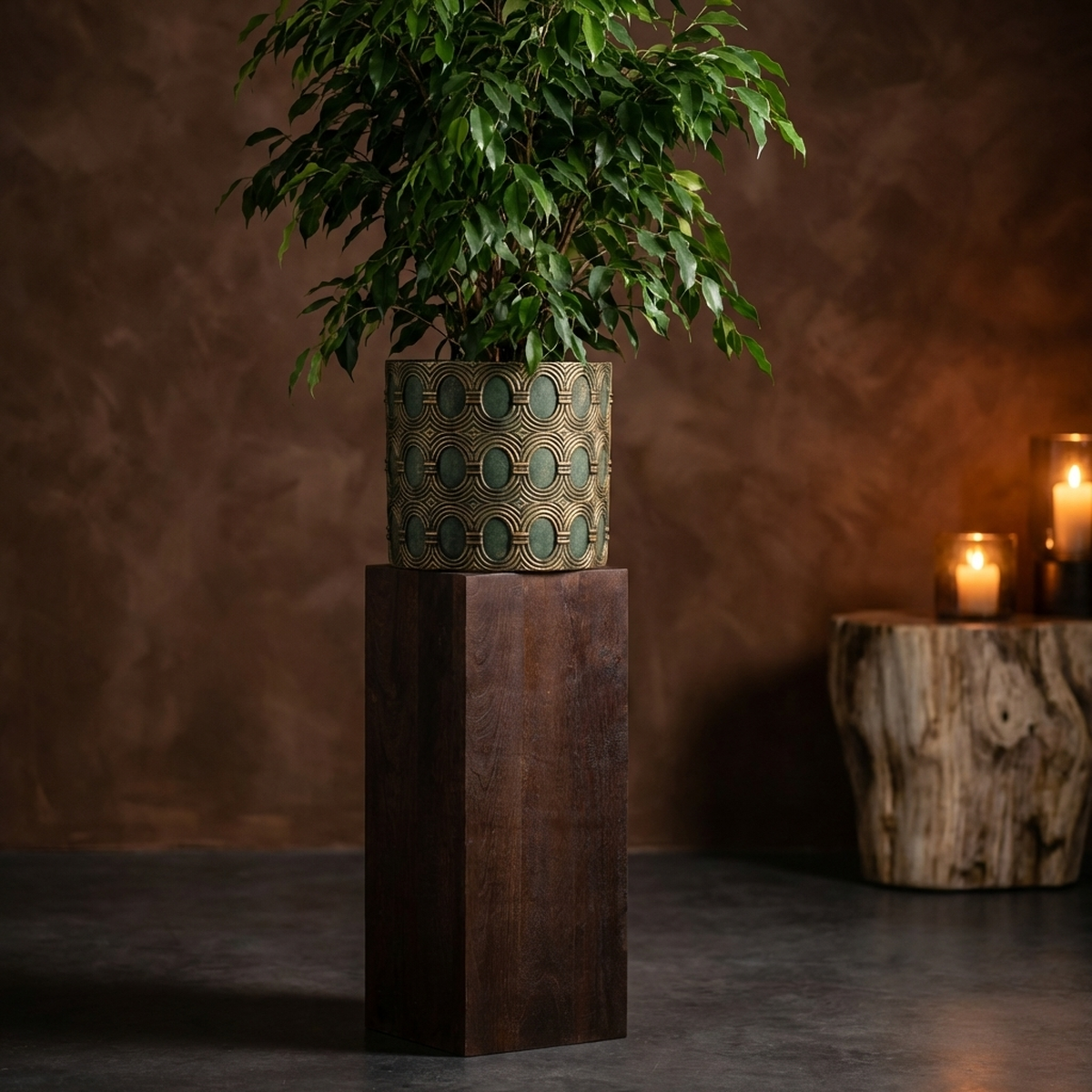 Pot Kamilla — Ciment — Photo lifestyle