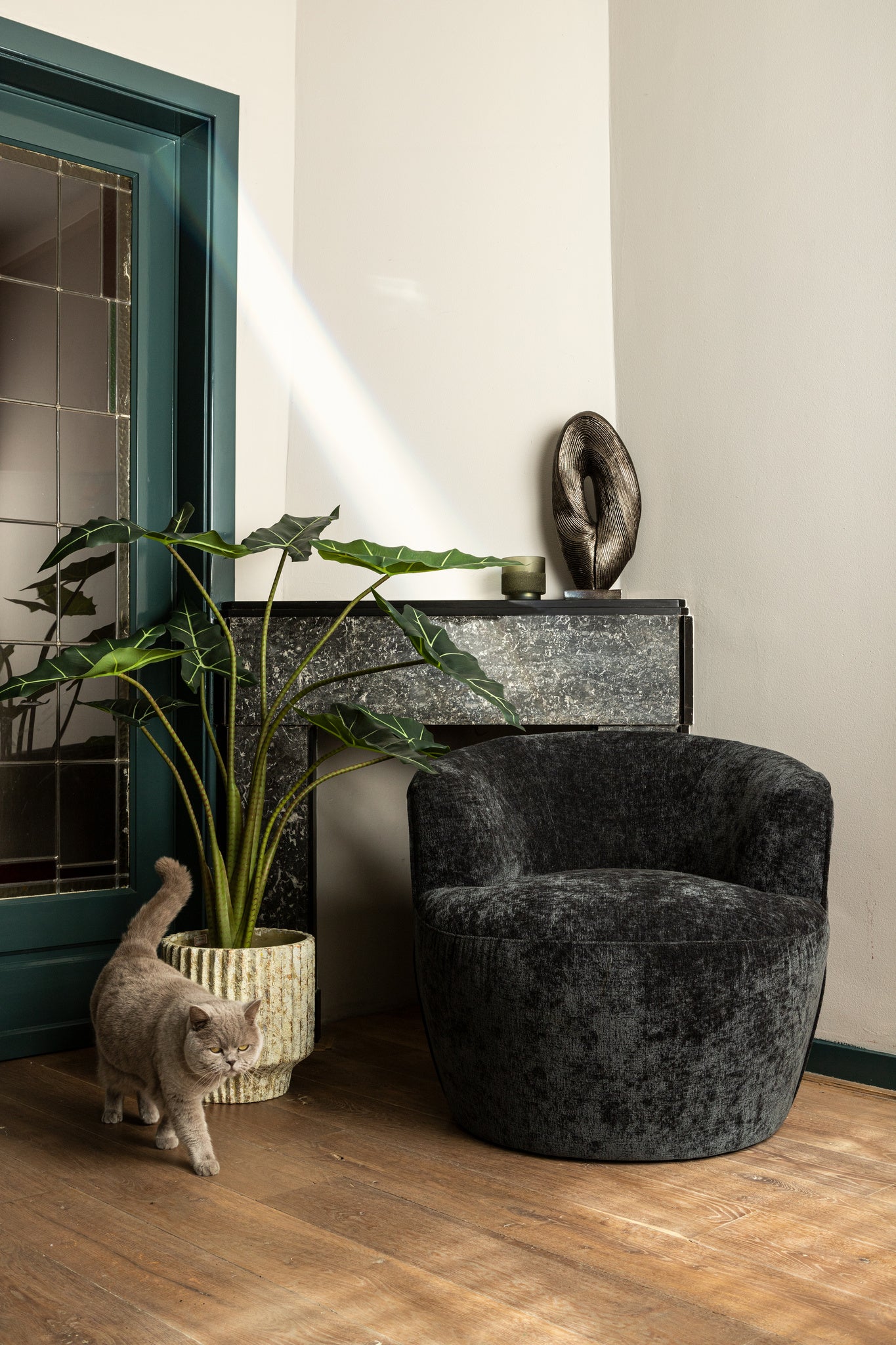 Gabriel Pot en ciment - Cream