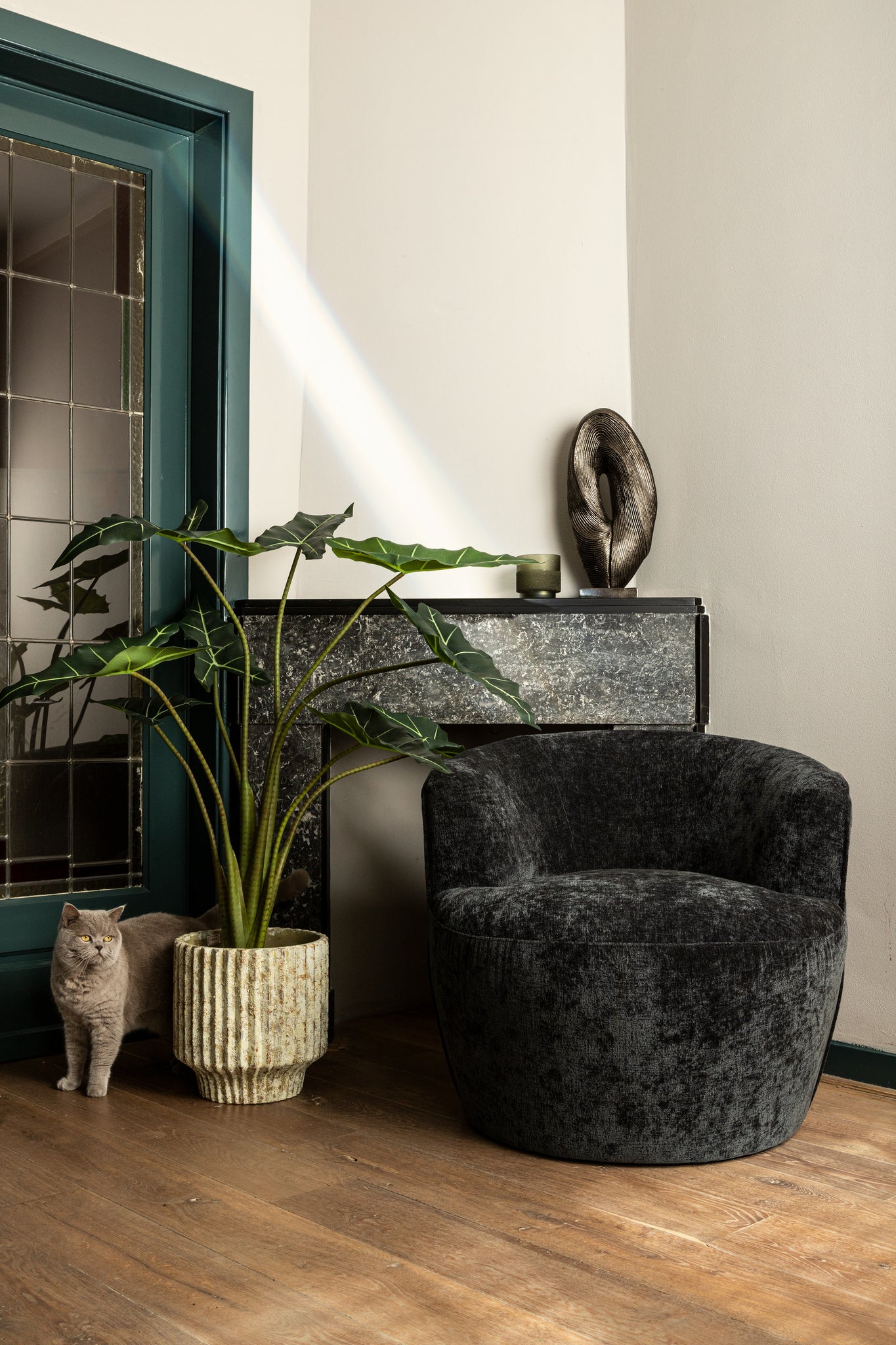 Gabriel Pot en ciment - Cream