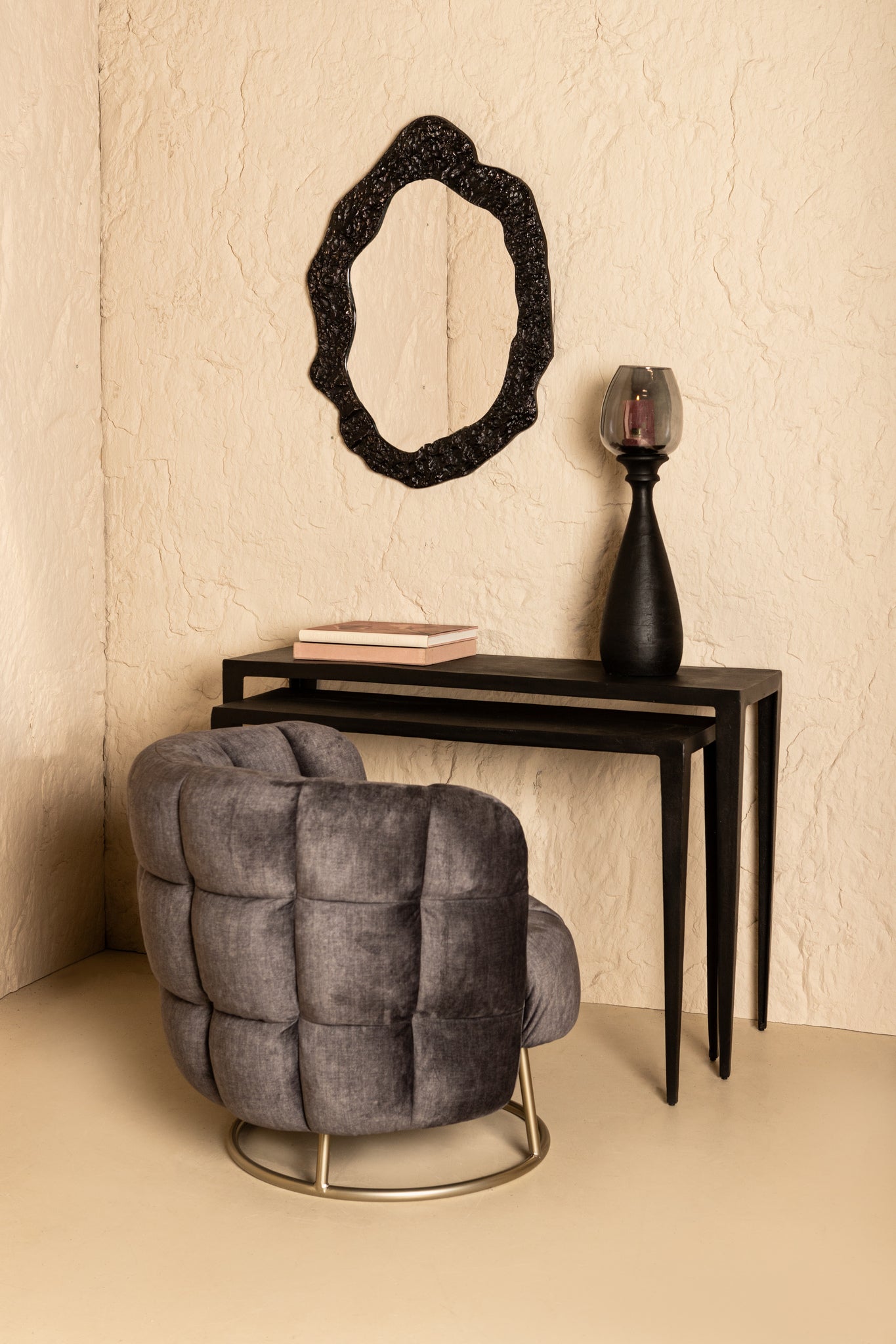 Rivva Black casted alu rectangle side table sv2 - Photo 2