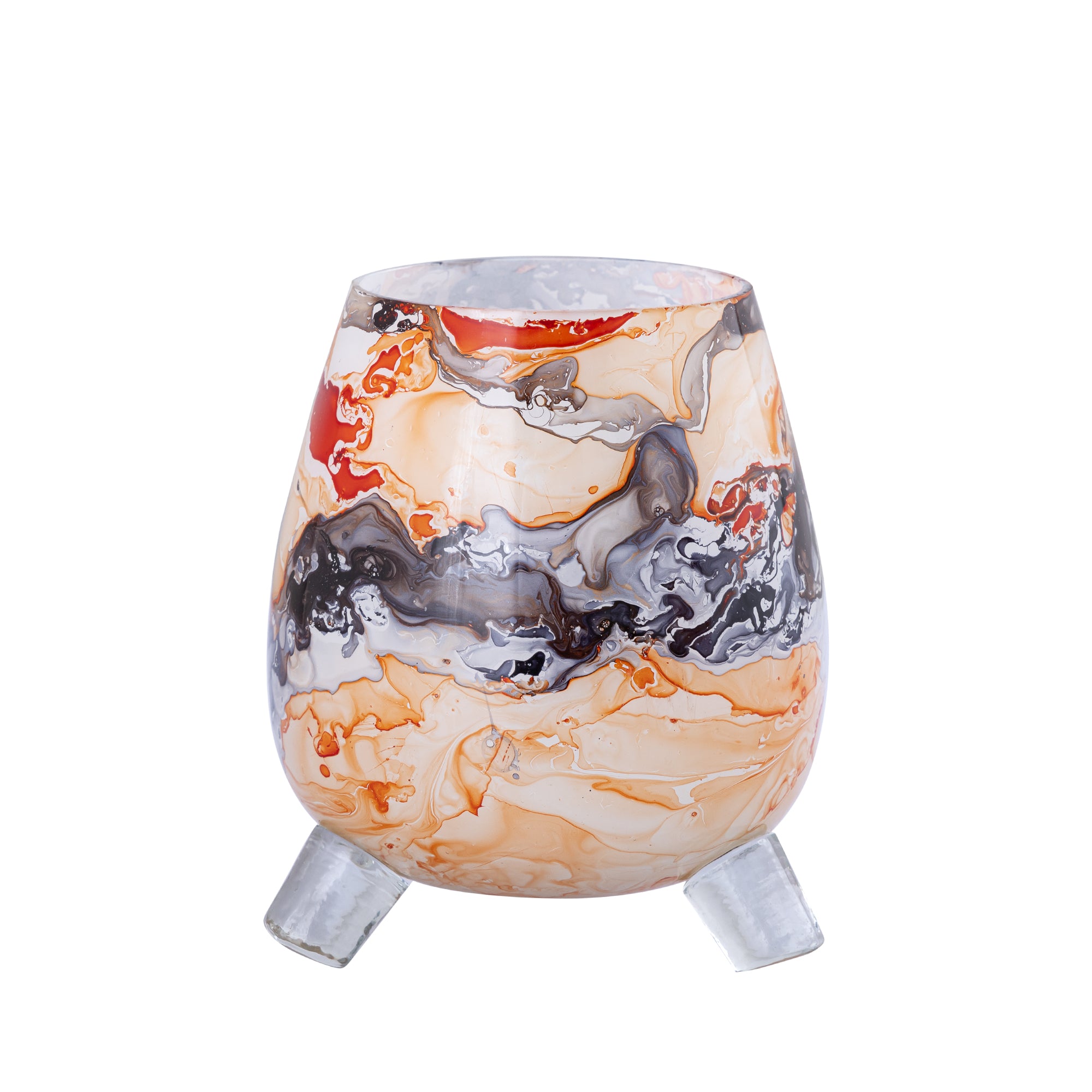 Jamillia Bougeoirs en verre - Orange
