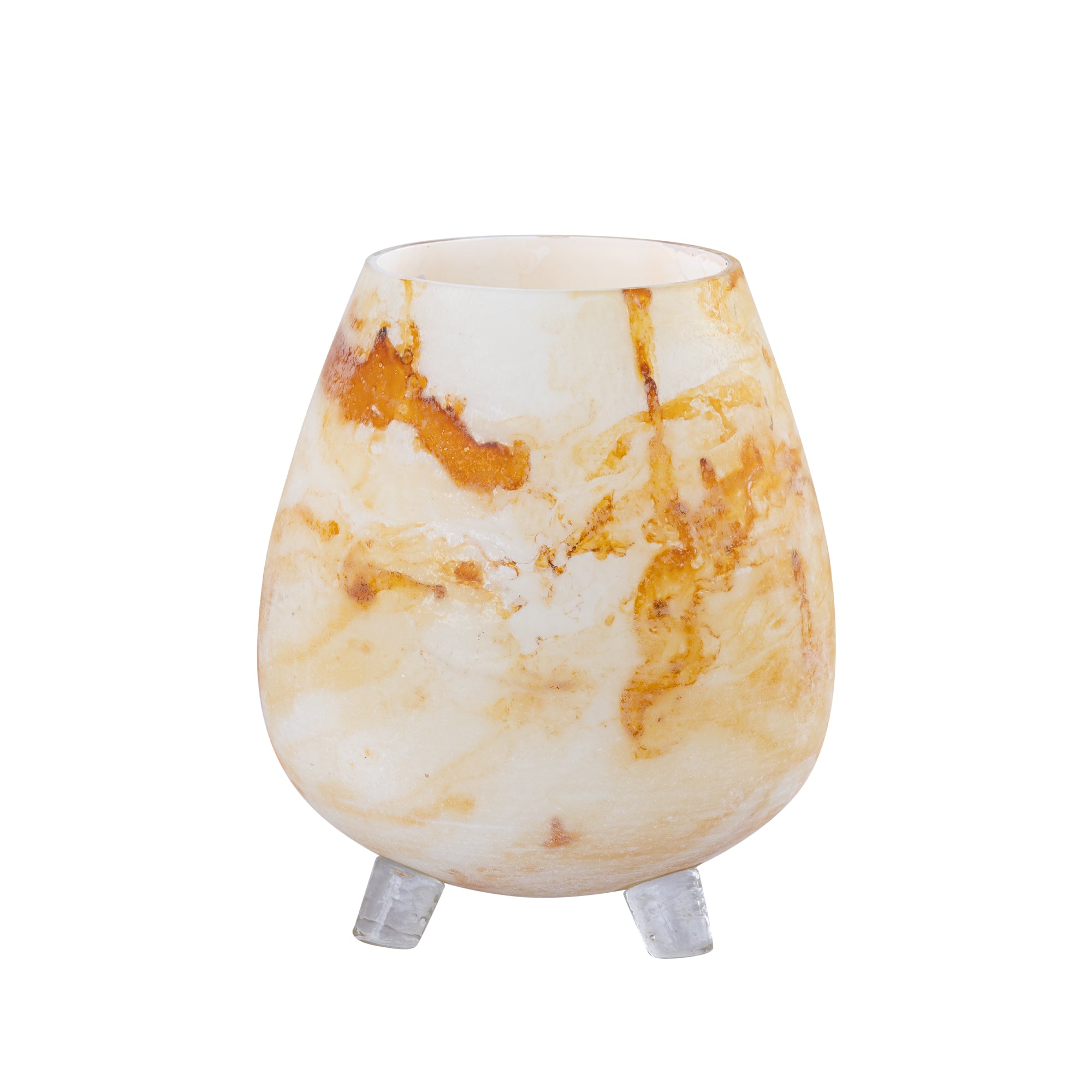 Jamillia Bougeoirs en verre - Jaune