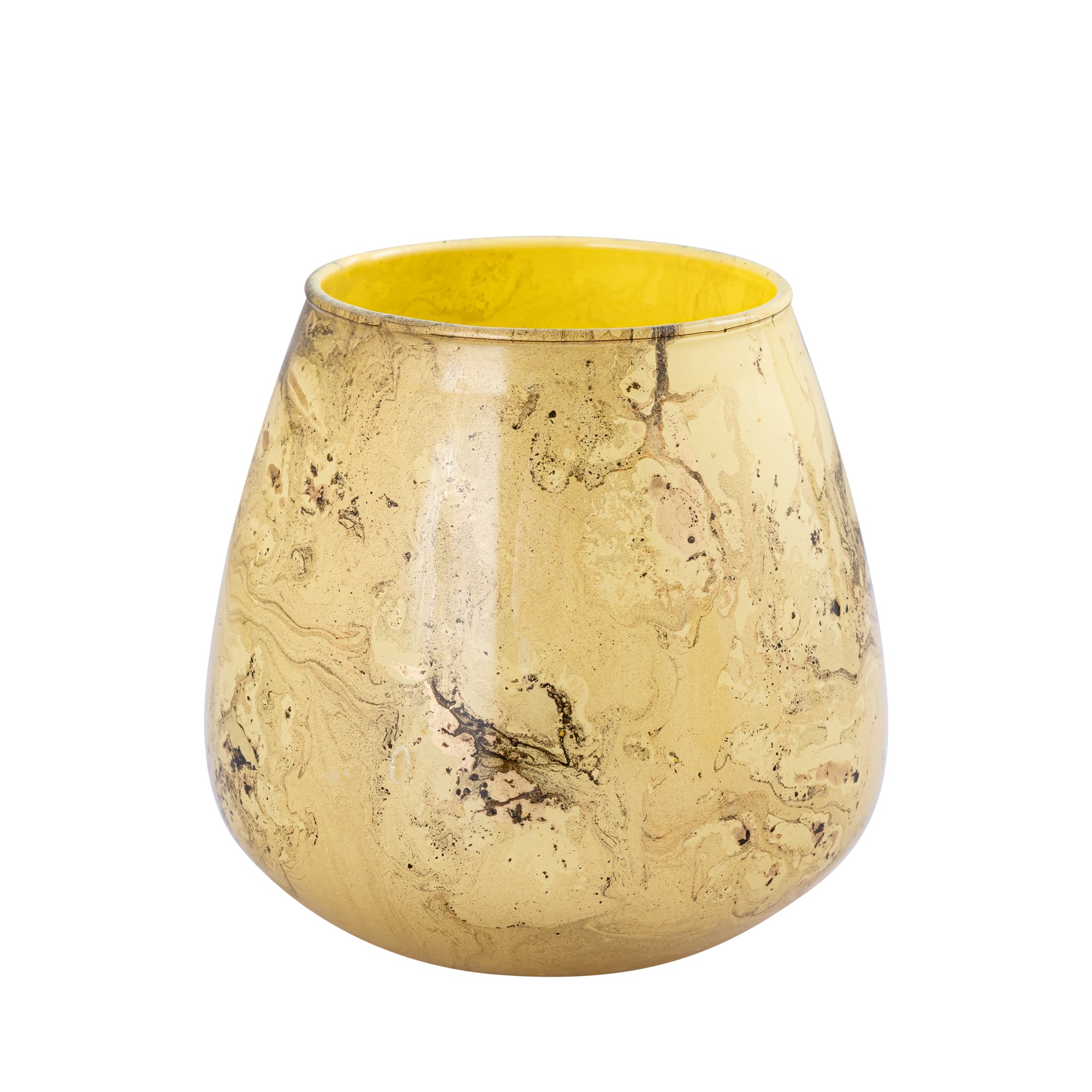 Nelle Bougeoirs en verre - Jaune