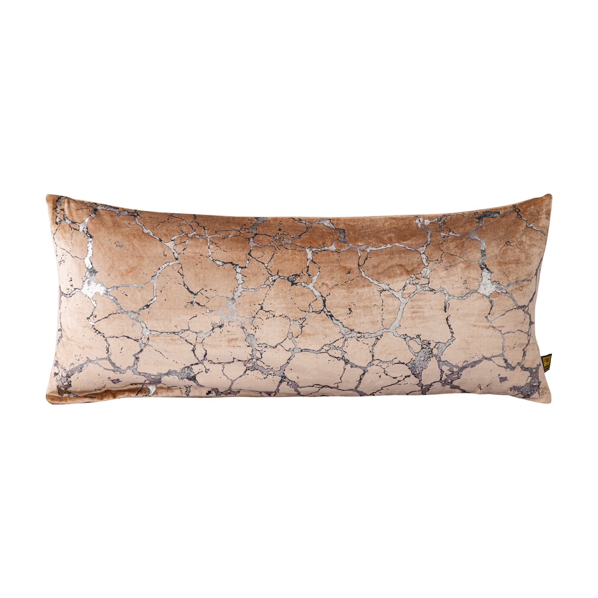 Kyleen Gold velvet rect cushion crackle print — vue 2 | Häus