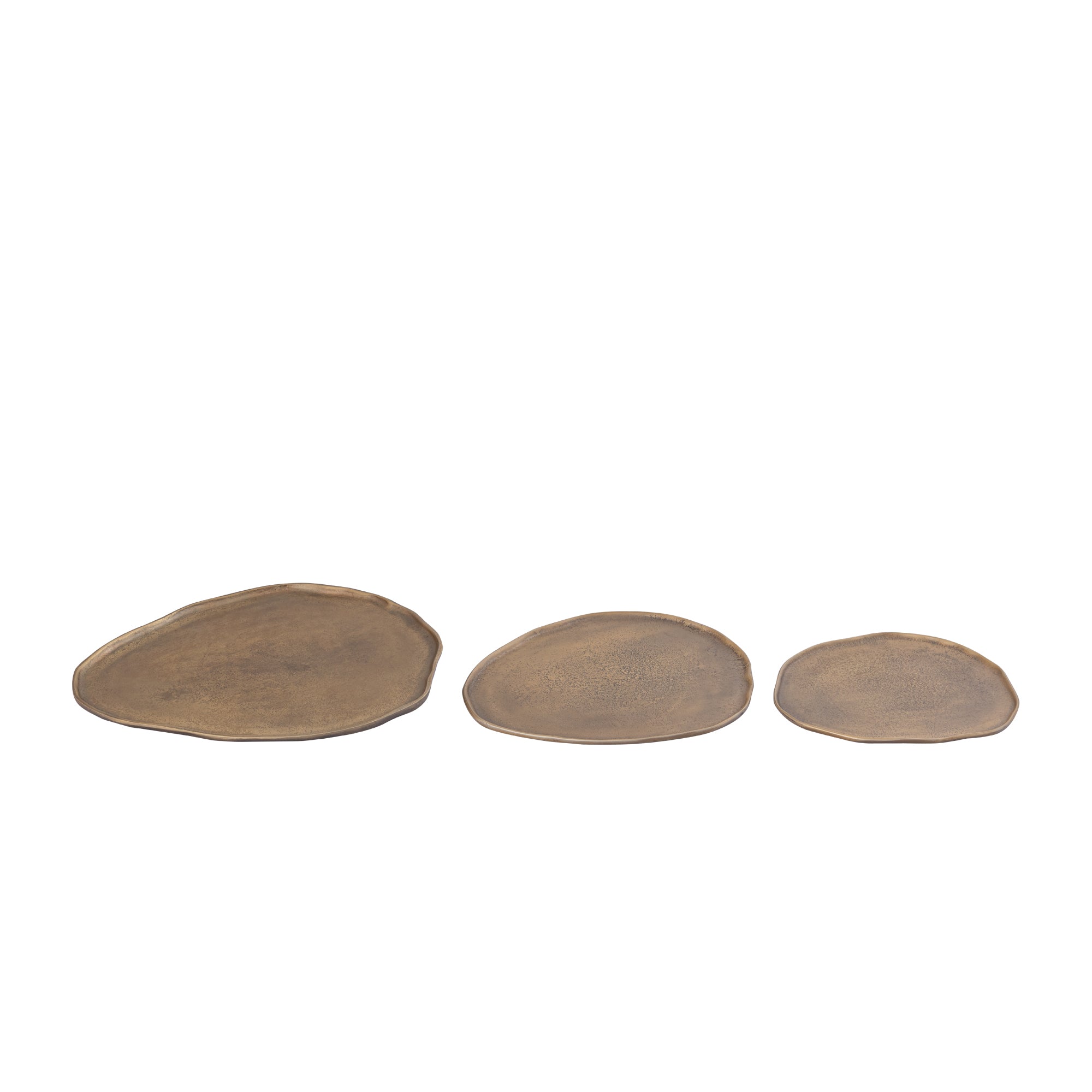 Kora Brass casted alu organic shaped bowl S