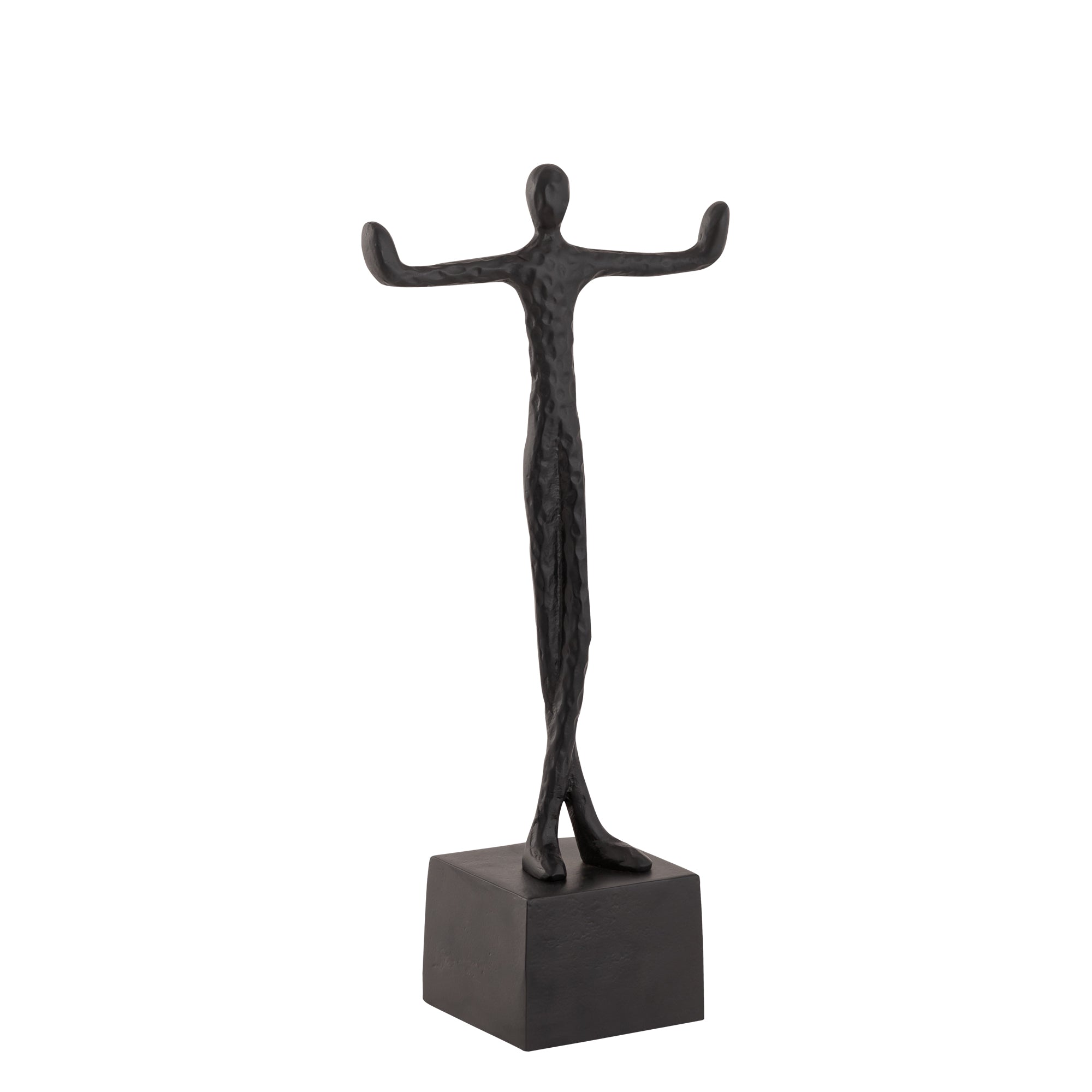 Eagen Black casted alu statue outstretched arms