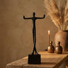 Eagen Black casted alu statue outstretched arms