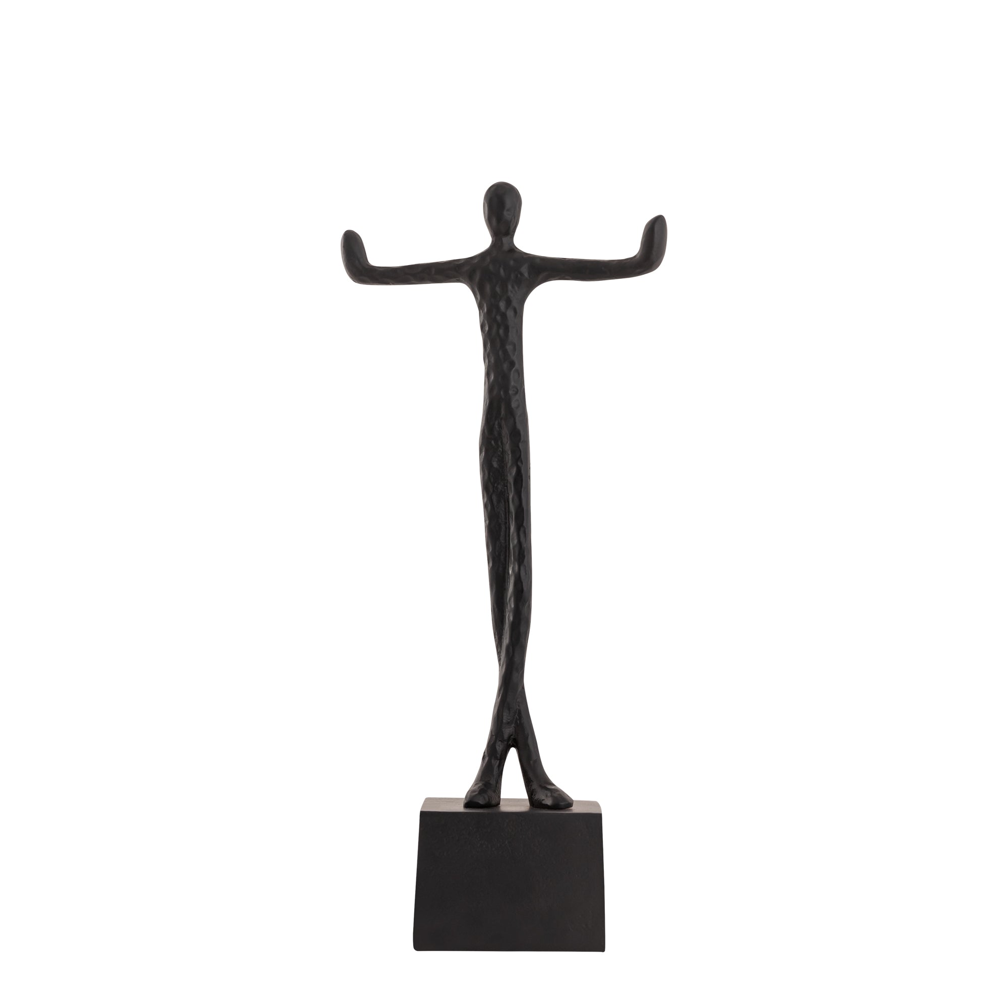 Eagen Black casted alu statue outstretched arms