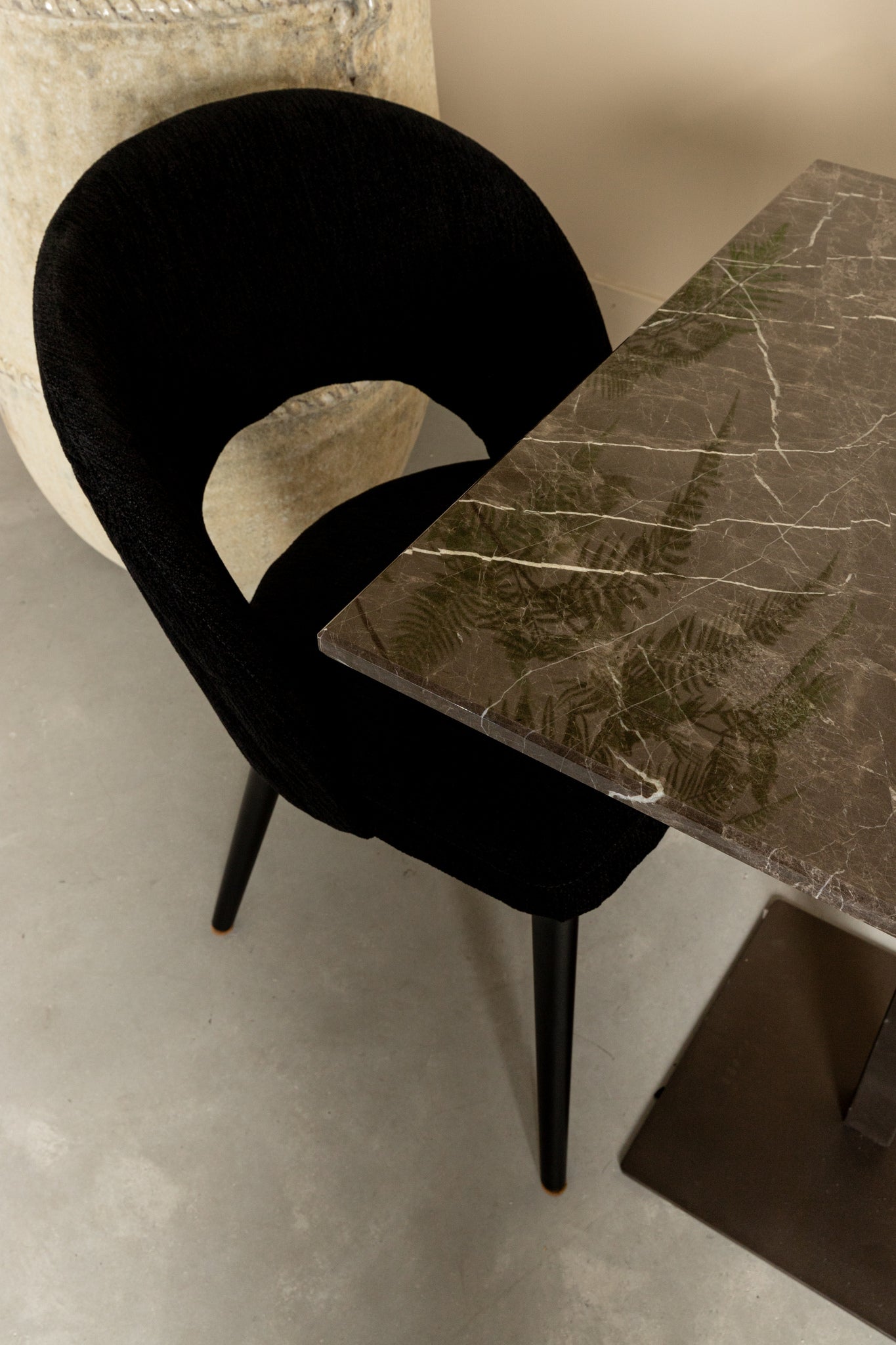 Plaza bistrotable square brown marble taupe base - Photo 3