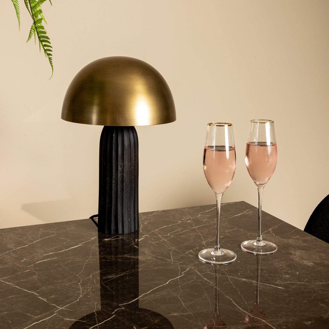 Plaza bistrotable square brown marble taupe base - Photo 2