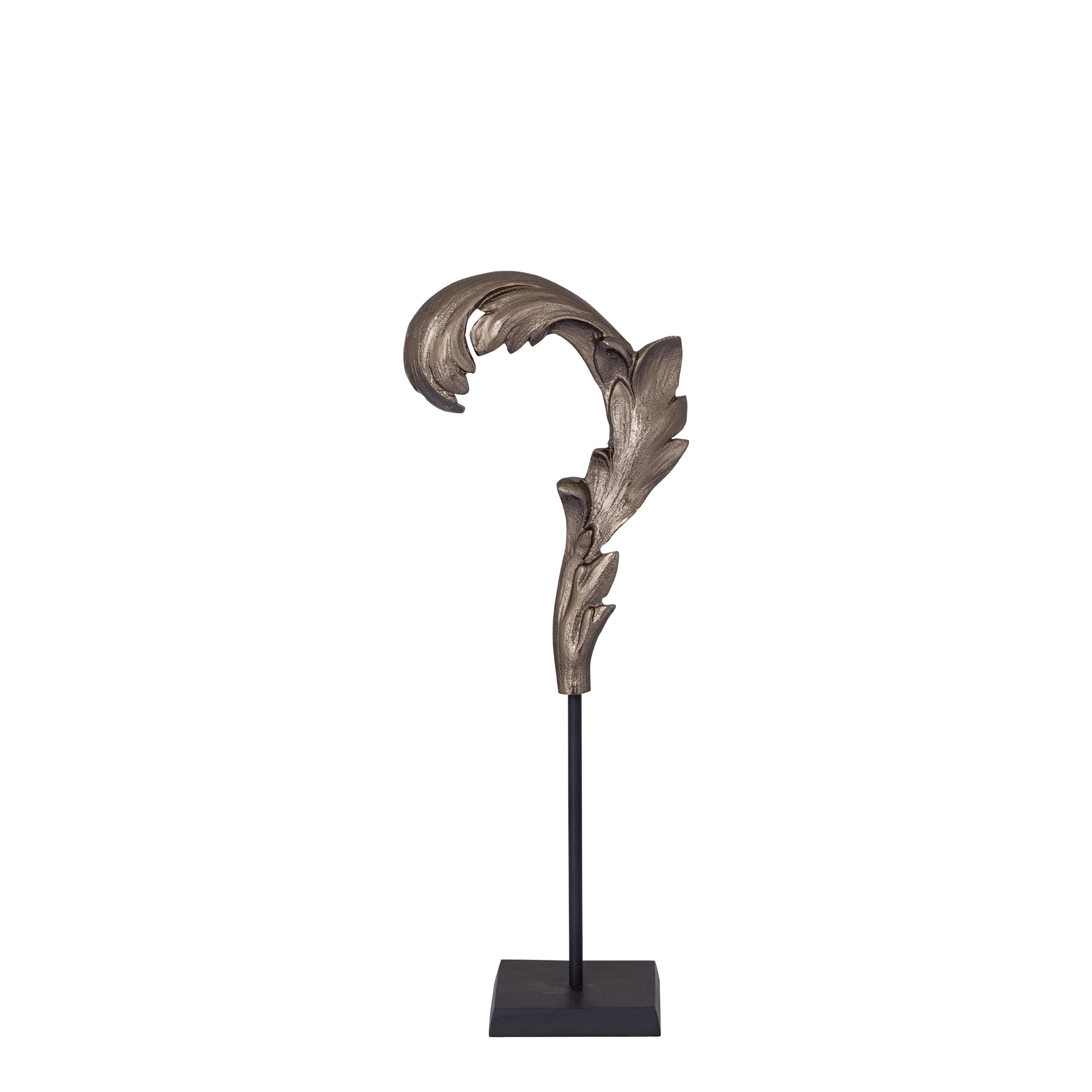 Imelda Black alu statue leaf shaped Small