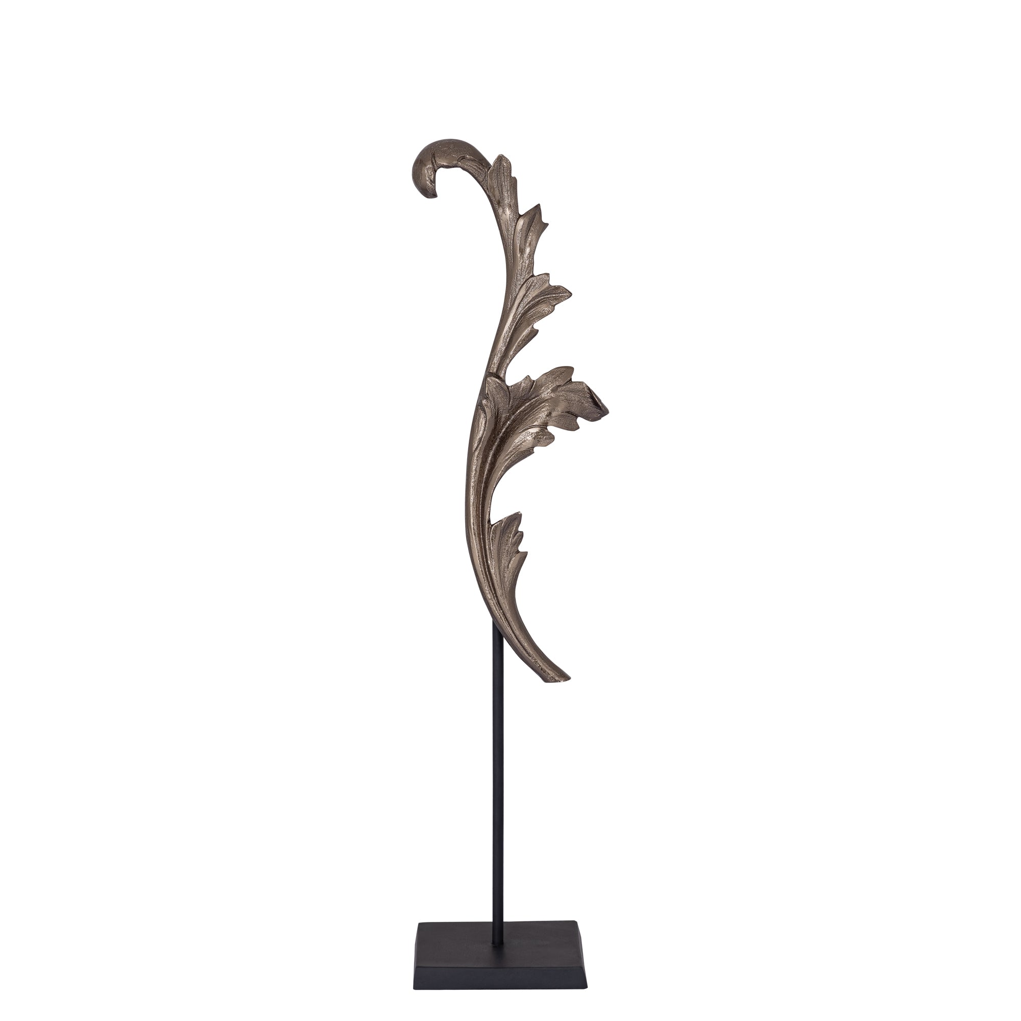 Imelda Black alu statue leaf shaped Large