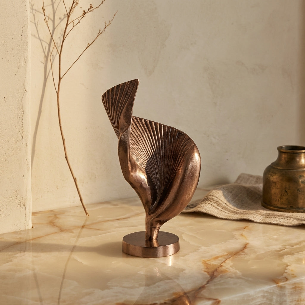 Roweyda Bronze alu statue shell shaped Small