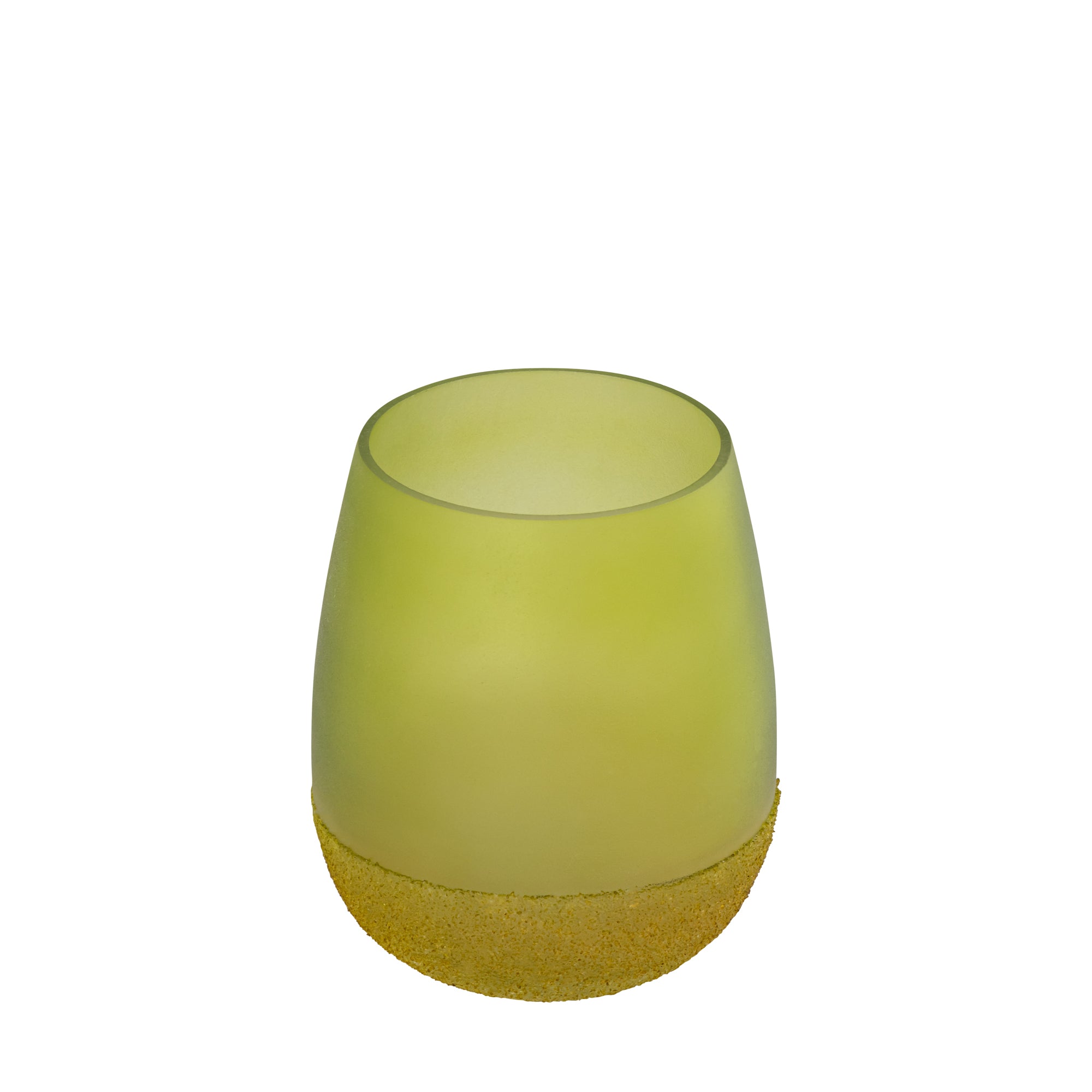Marcy Photophores en verre — Tealight Round Rough Bottom - Vert