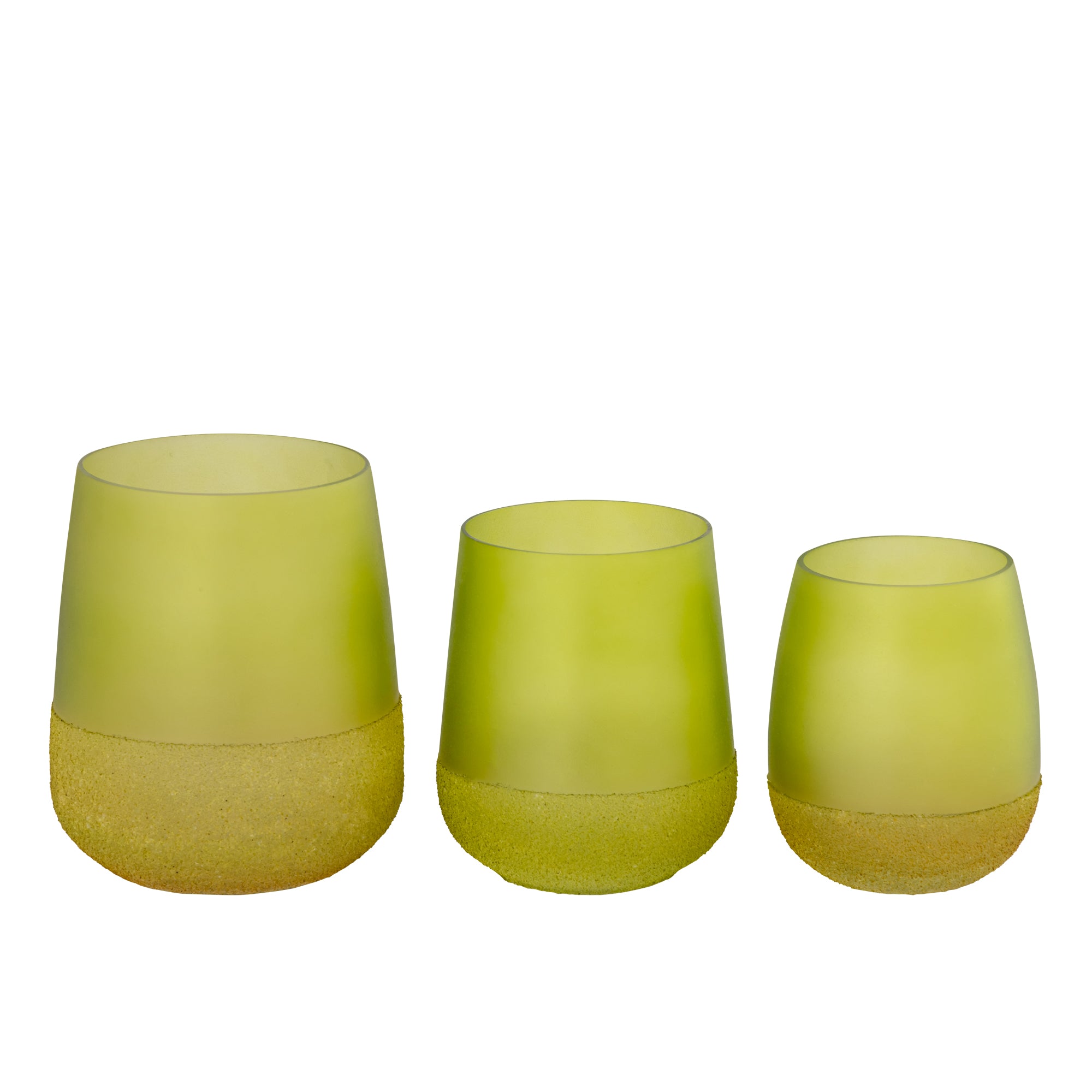Marcy Bougeoirs en verre — Stormlight Round Rough Bottom 2 - Vert