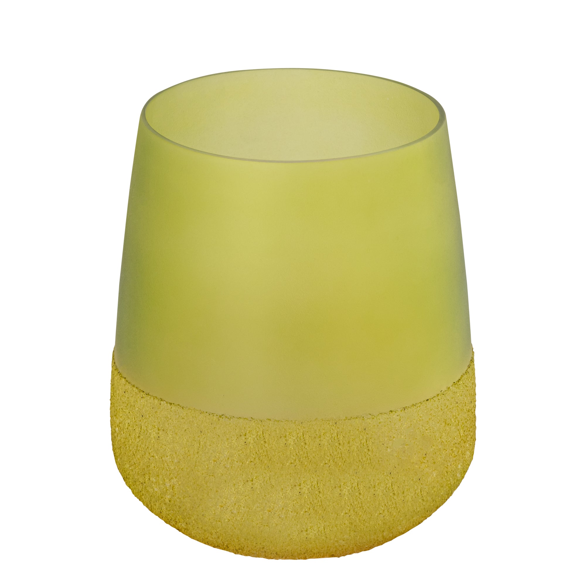 Marcy Bougeoirs en verre — Stormlight Round Rough Bottom - Vert