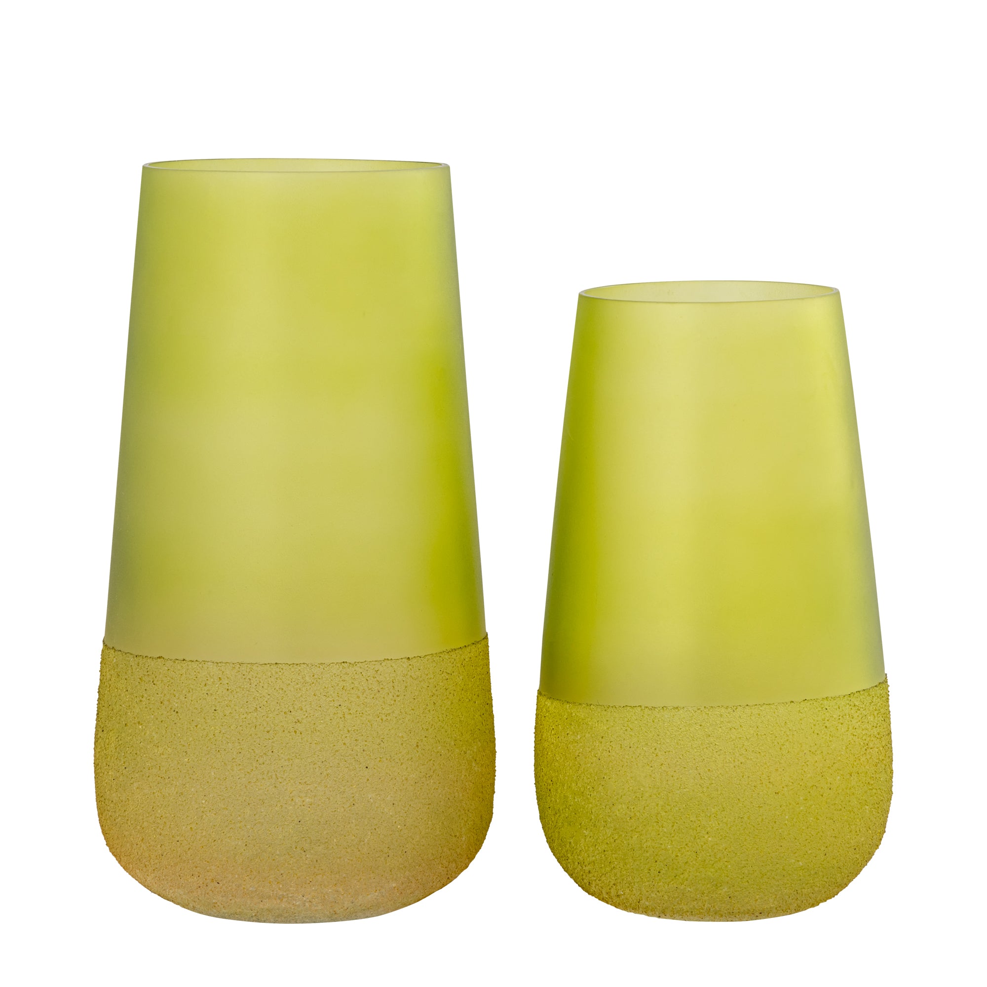 Marcy Bougeoirs en verre — Stormlight Round Rough Bottom - Vert