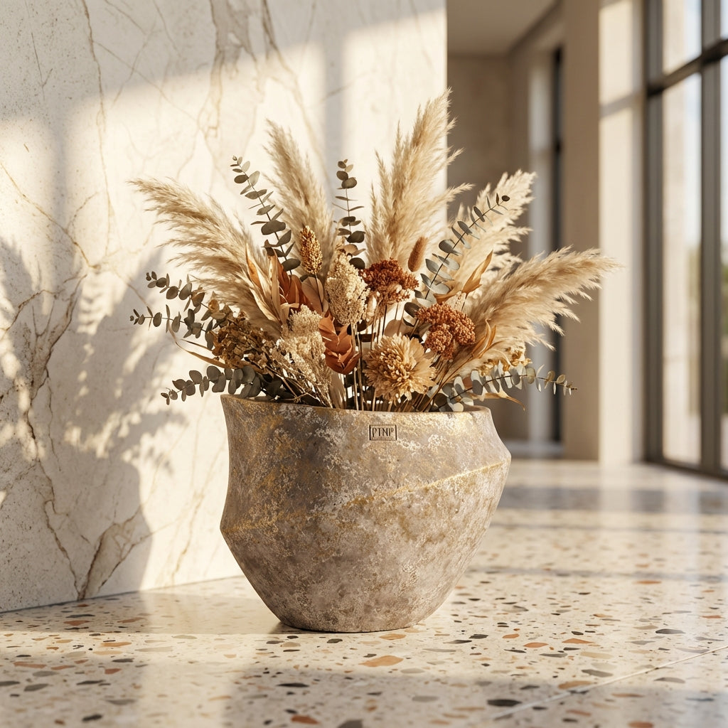Rishell Pot en ciment - Bronze
