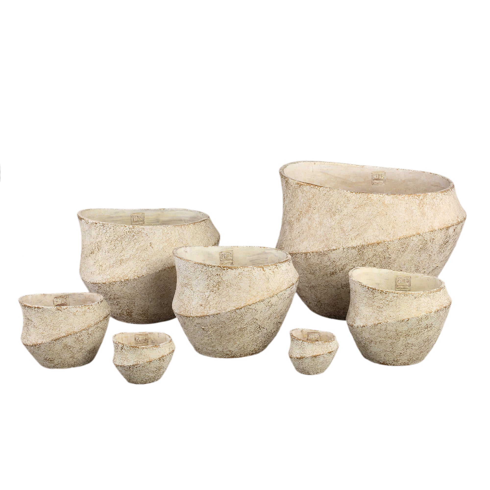 Rishell Pot en ciment - Crème