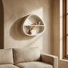 Emmelie White MDF rough oval wall rack low