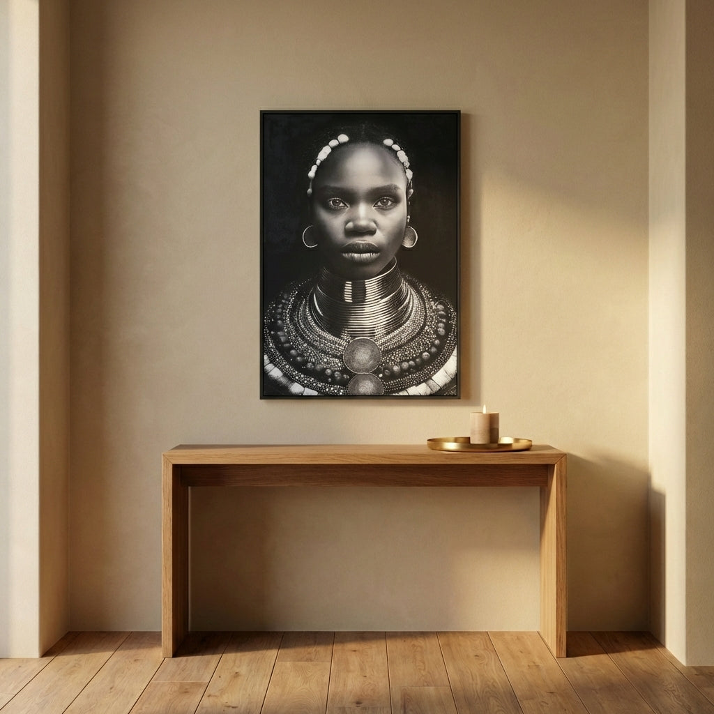 Romaan Black polyester painting rectangle faceS