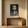 Romaan Black polyester painting rectangle faceS