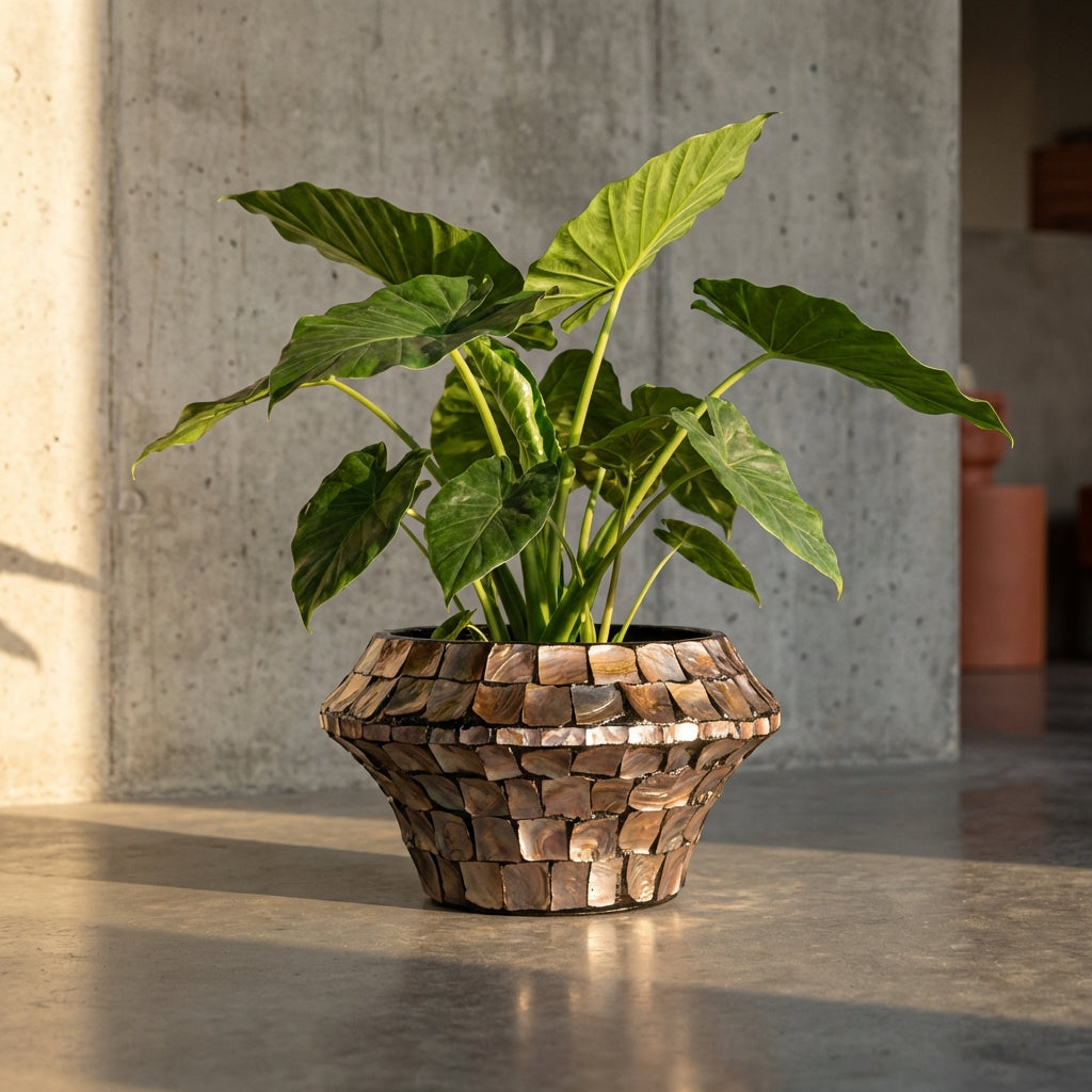 Daven Pot en bamboo - Bronze