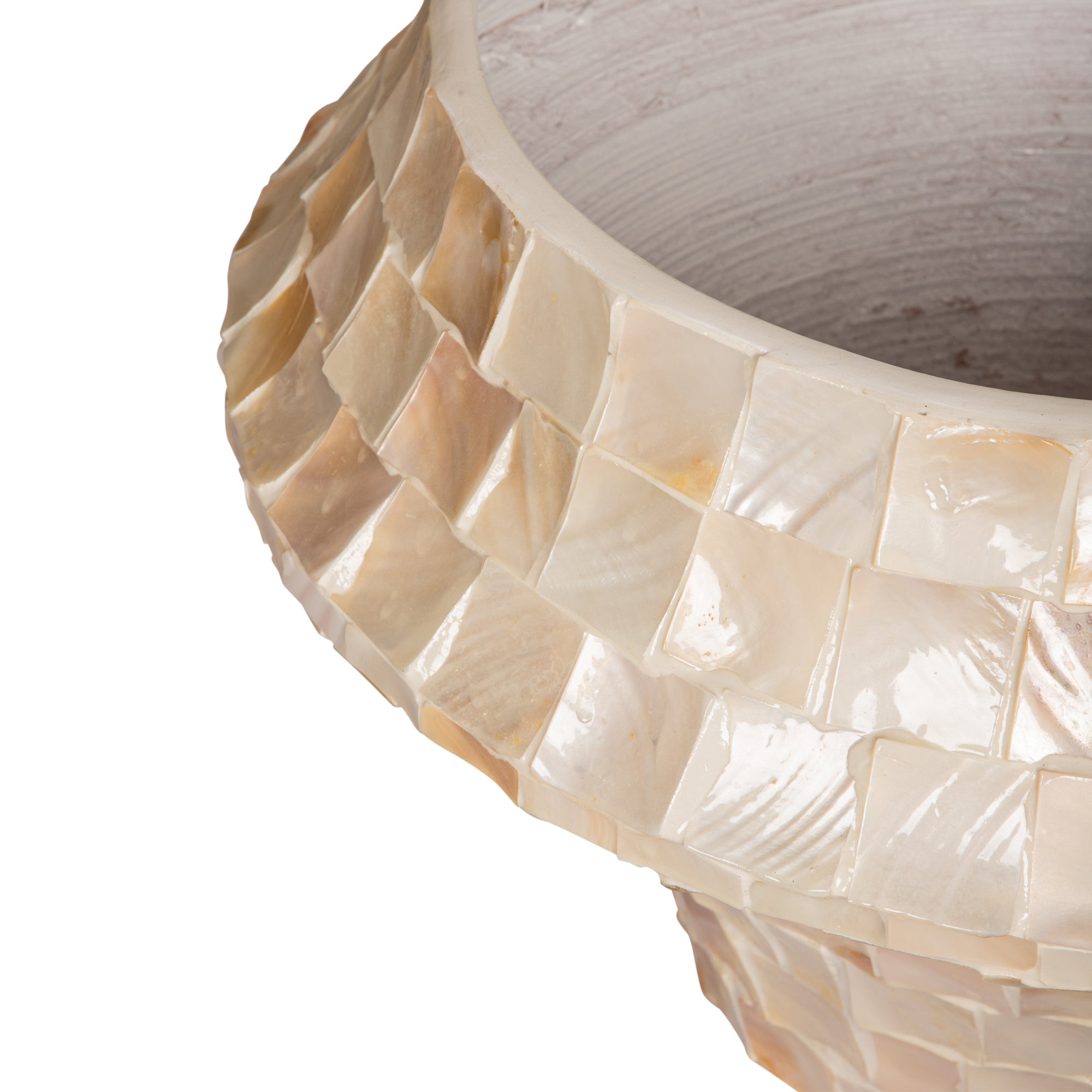 Daven Pot en bamboo - Crème