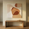 Olympia Brown canvas wall panell organic