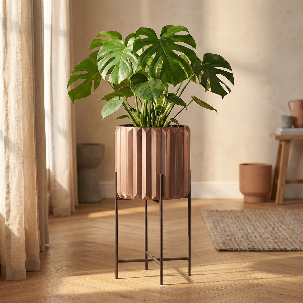 Eleyza Pot en métal - L (37x37x74 cm)
