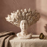 Kimbere Cream cement face shaped statue hair L