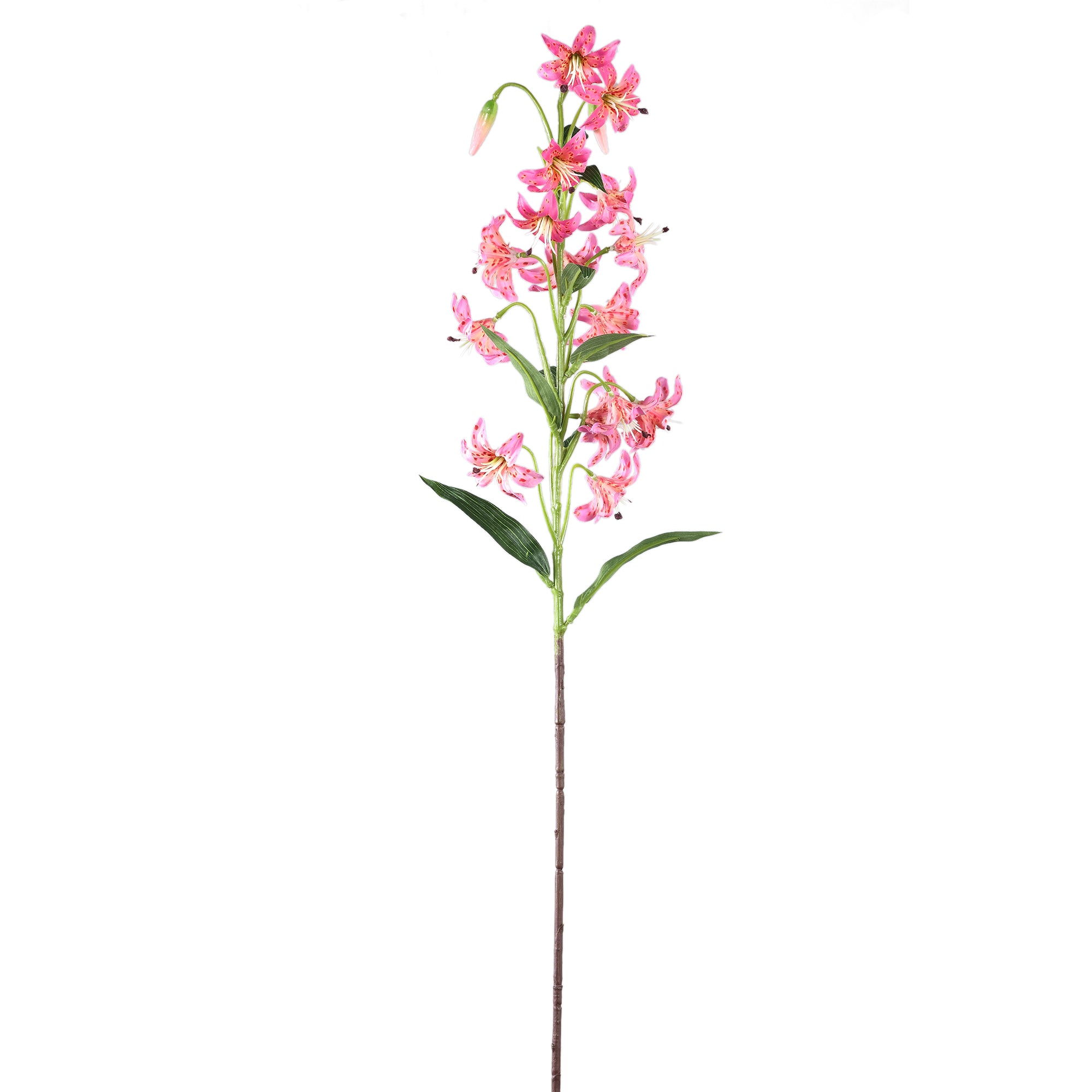 Lily Flower Pink lily spray with leaves Rose — Fleur artificielle — Fleur artificielle design premium | Häus
