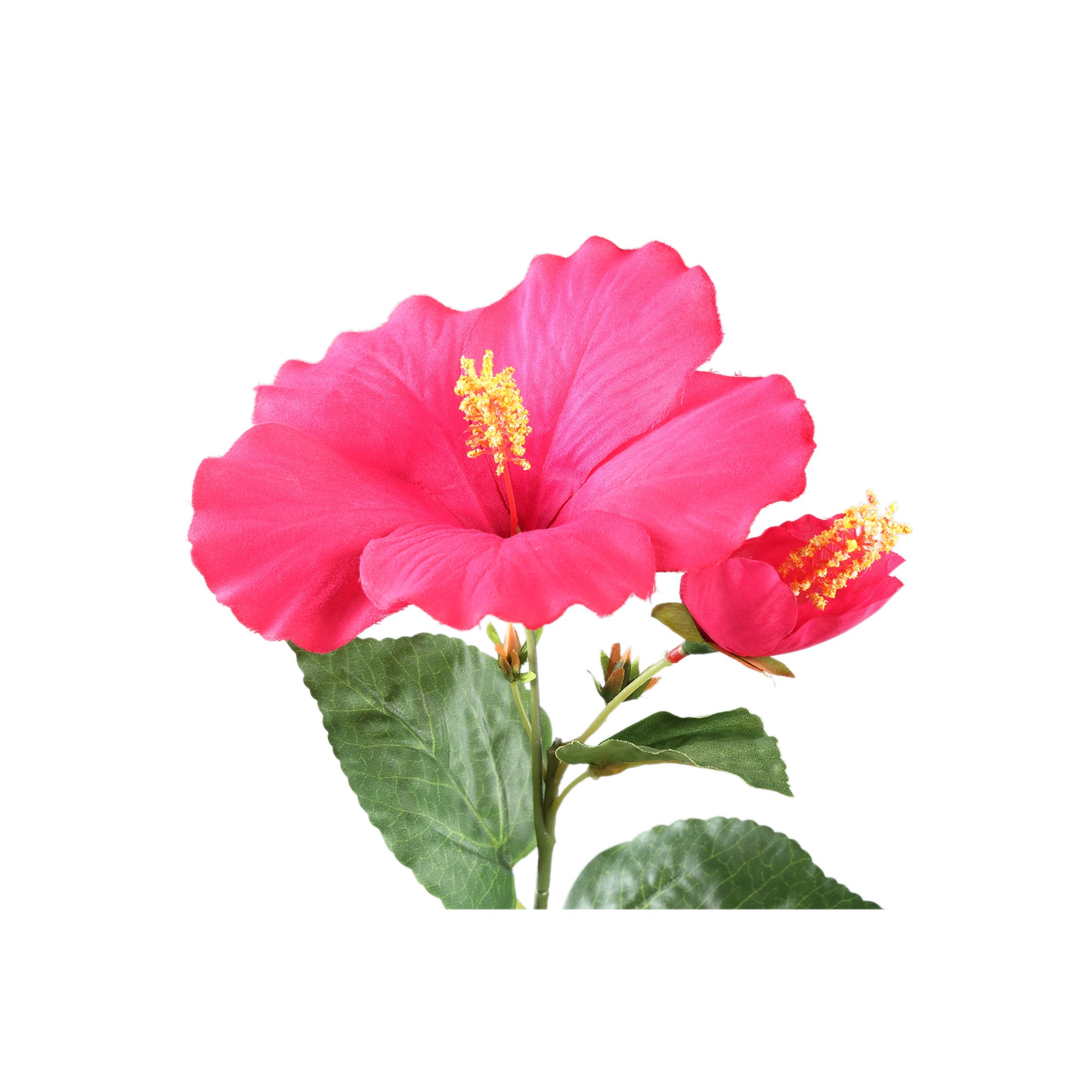 Garden Flower Pink hibiscus spray with bud Rose — Fleur artificielle — vue 2 | Häus