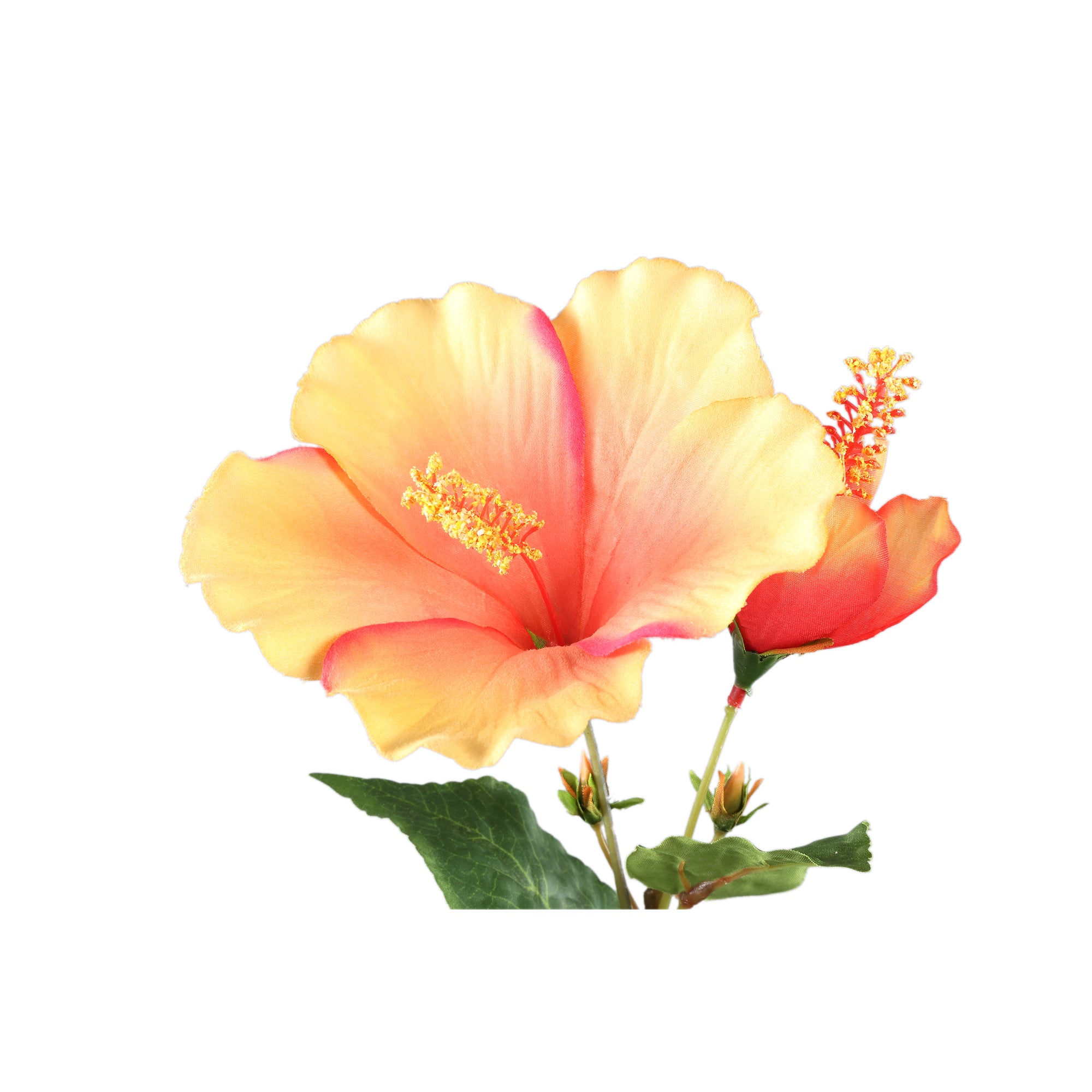 Garden Flower Orange hibiscus spray with bud Orange — Fleur artificielle — vue 2 | Häus