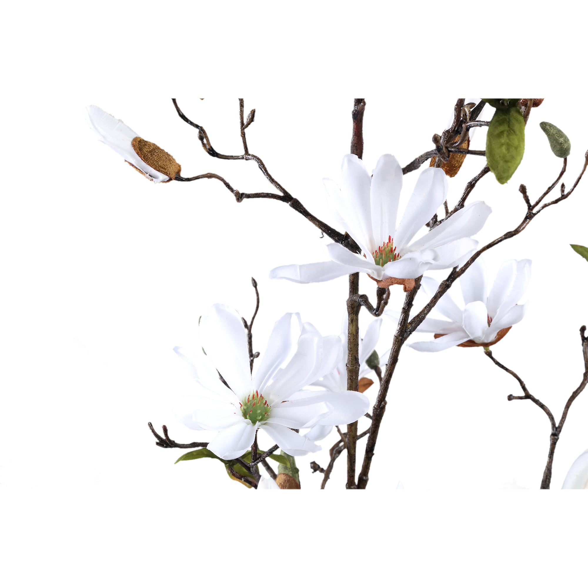 Magnolia Flower White spray with buds Blanc — Fleur artificielle — vue 2 | Häus