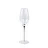 Clive Clear champagne glass black drop