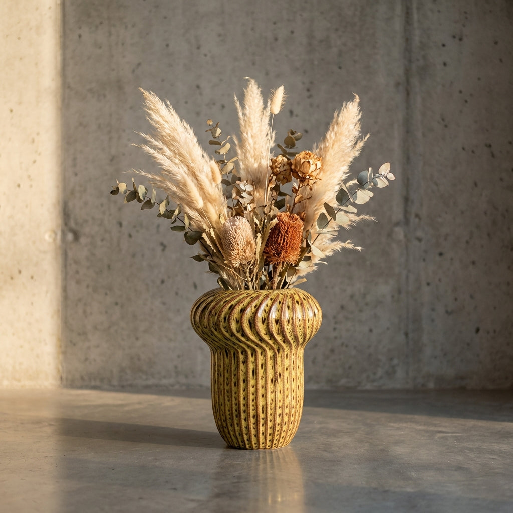Sindi Pot en céramique - Jaune