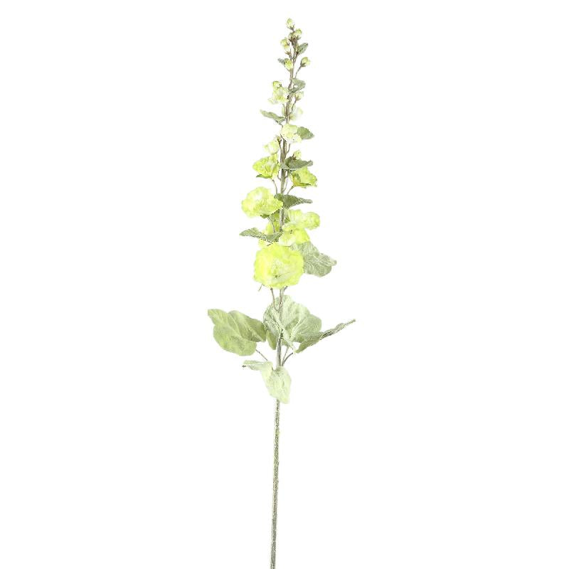 Hollyhock Flower Green spray with leaves Vert — Fleur artificielle — vue 3 | Häus