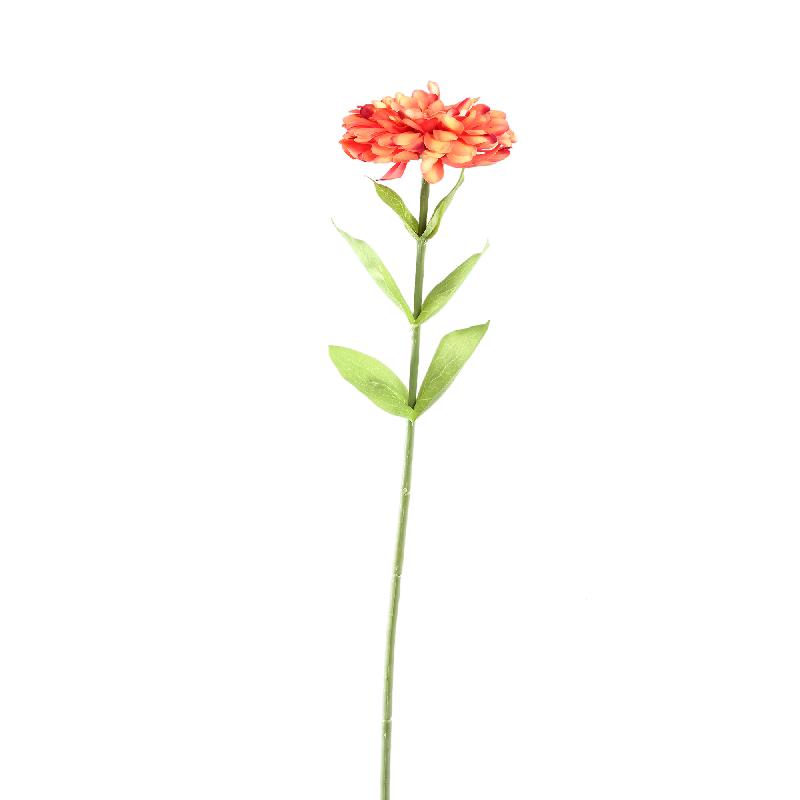 Garden Flower Orange zinnia flower with leaves Orange — Fleur artificielle — vue 3 | Häus